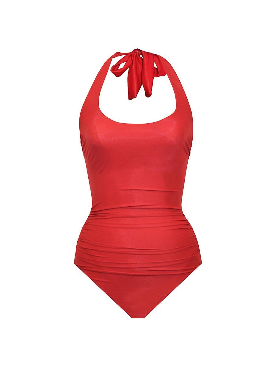 Womens Rock Solid Utopia Halter One-Piece Swimsuit Product Image