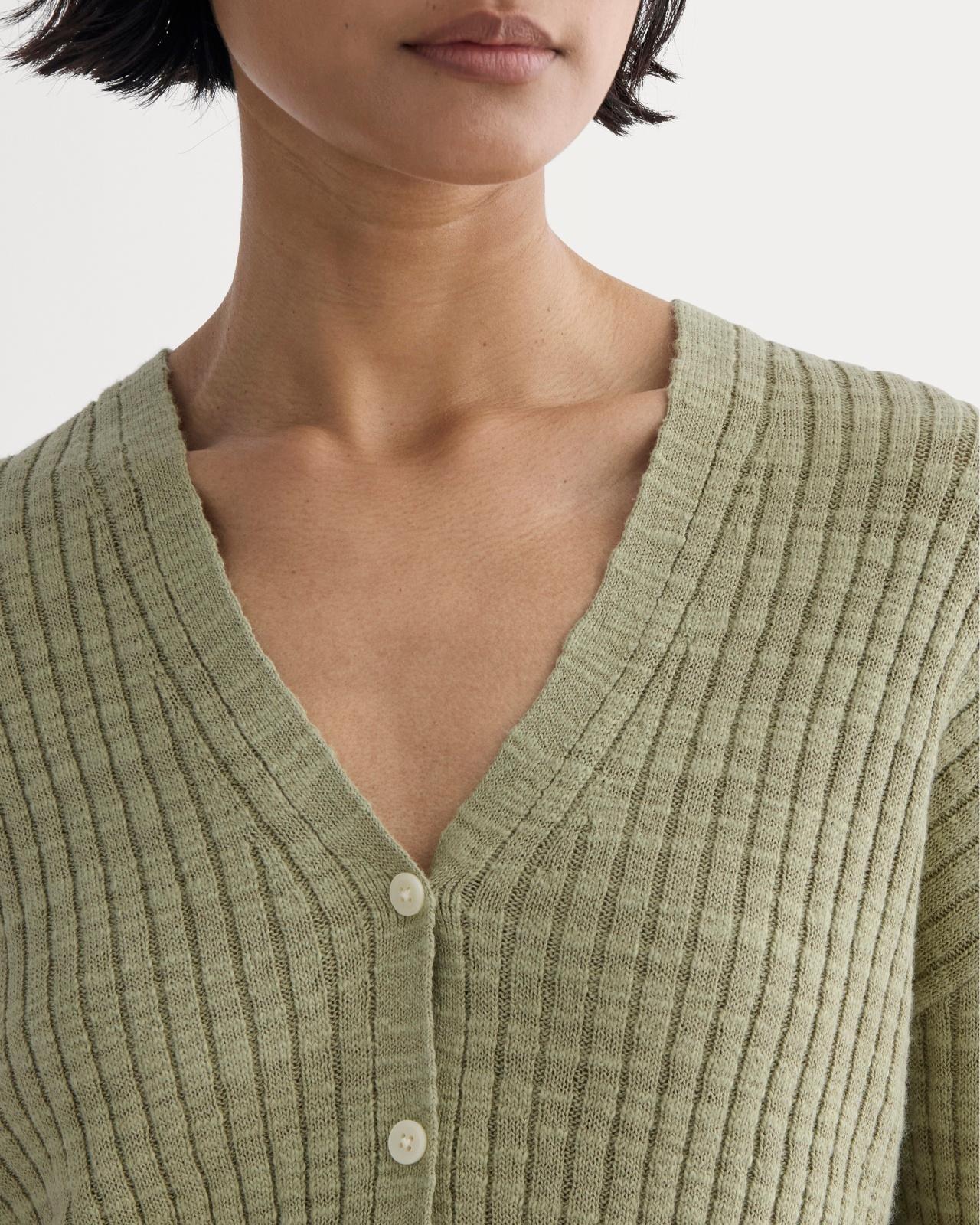 Womens Ribbed Cardigan in Cotton Linen by Everlane Product Image