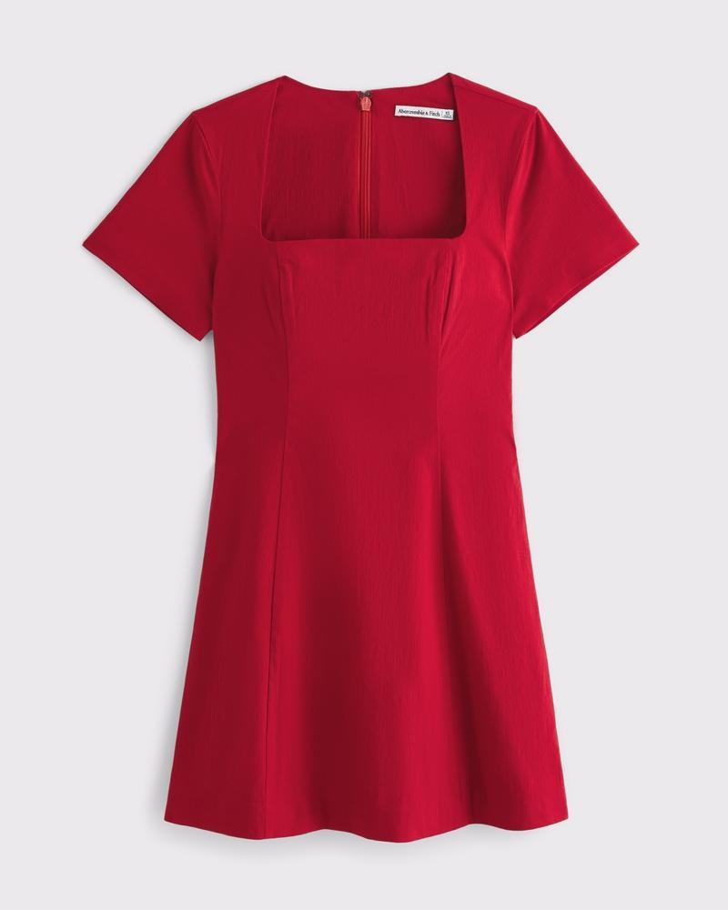 Short-Sleeve Stretch Mini Dress Product Image