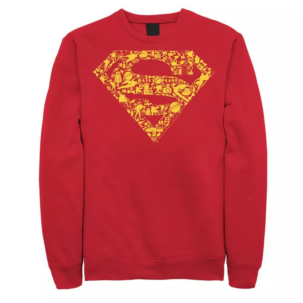 Men's DC Comics Superman Gadgets Chest Logo Sweatshirt, Size: Large, Red Product Image