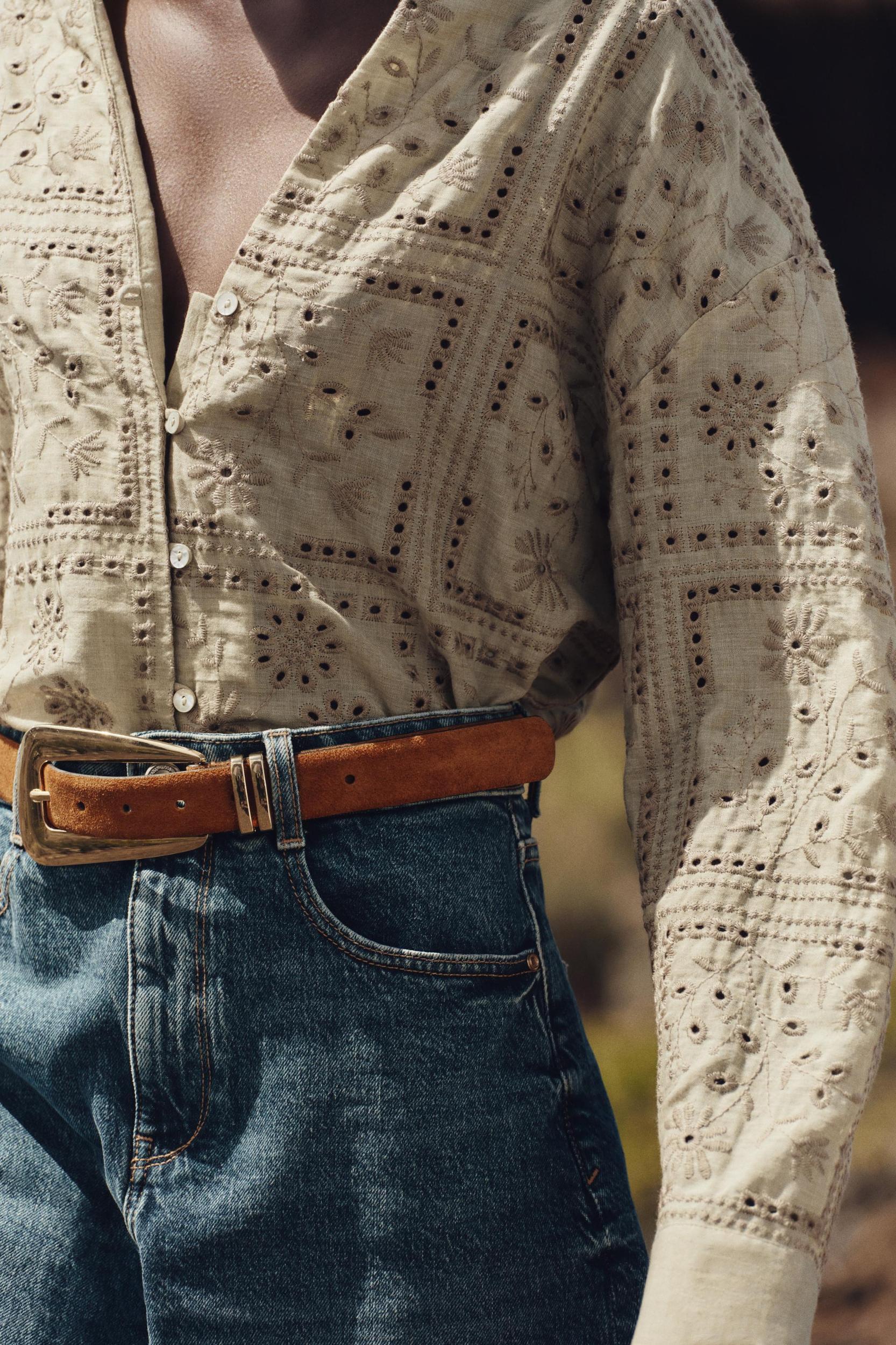 OPENWORK EMBROIDERY SHIRT Product Image