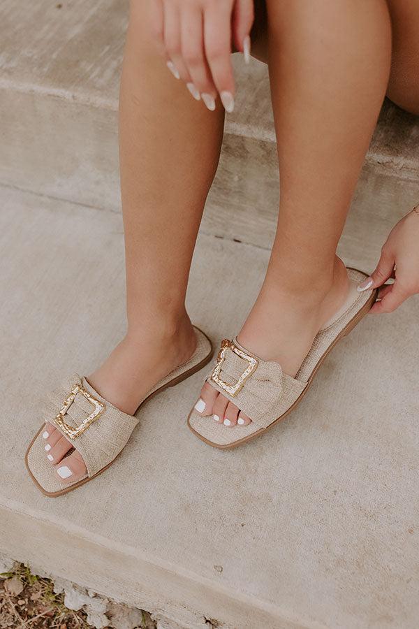 The Piper Raffia Woven Sandal in Natural Product Image