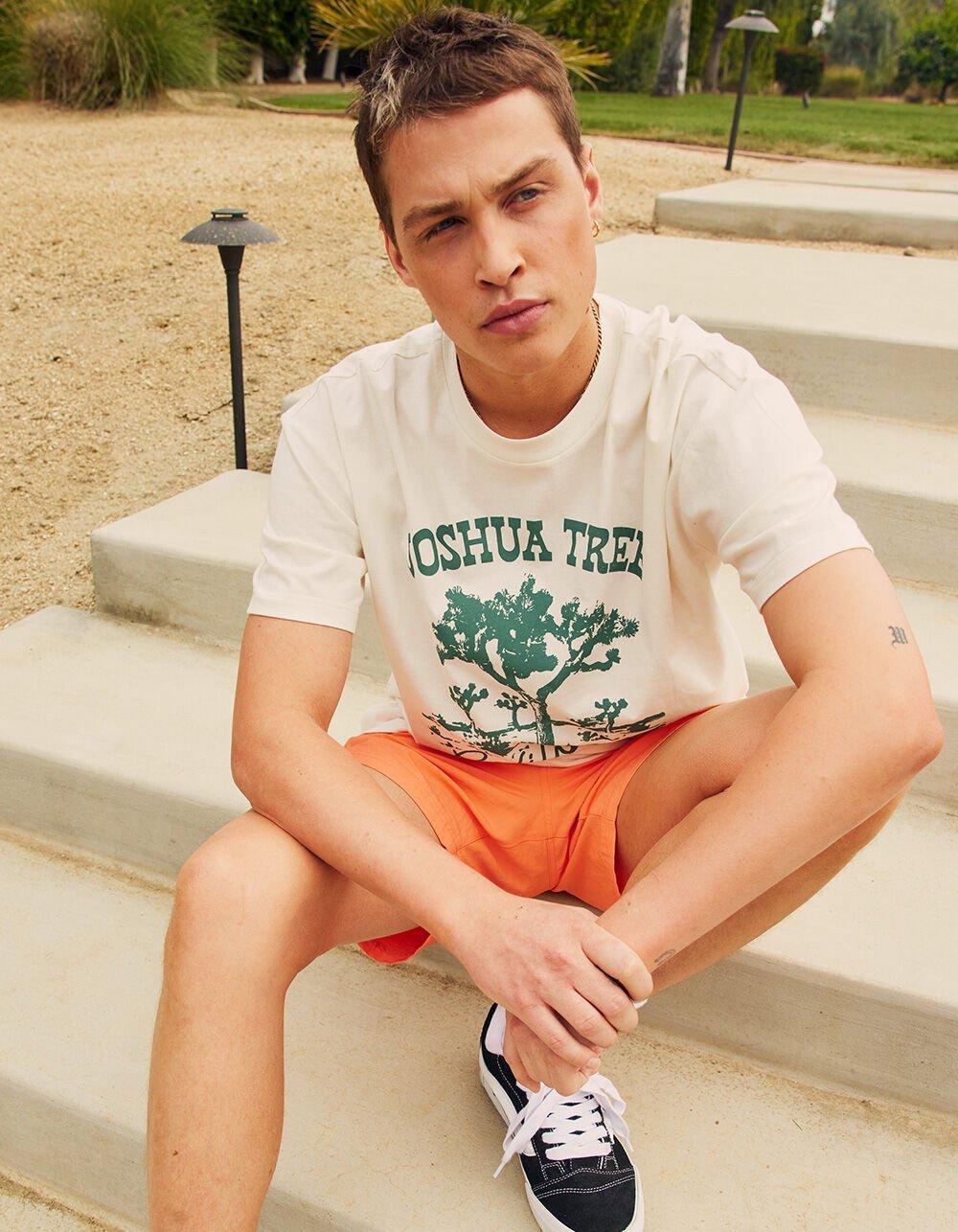 RSQ Mens Oversized Joshua Tree Tee - OFF WHITE Product Image