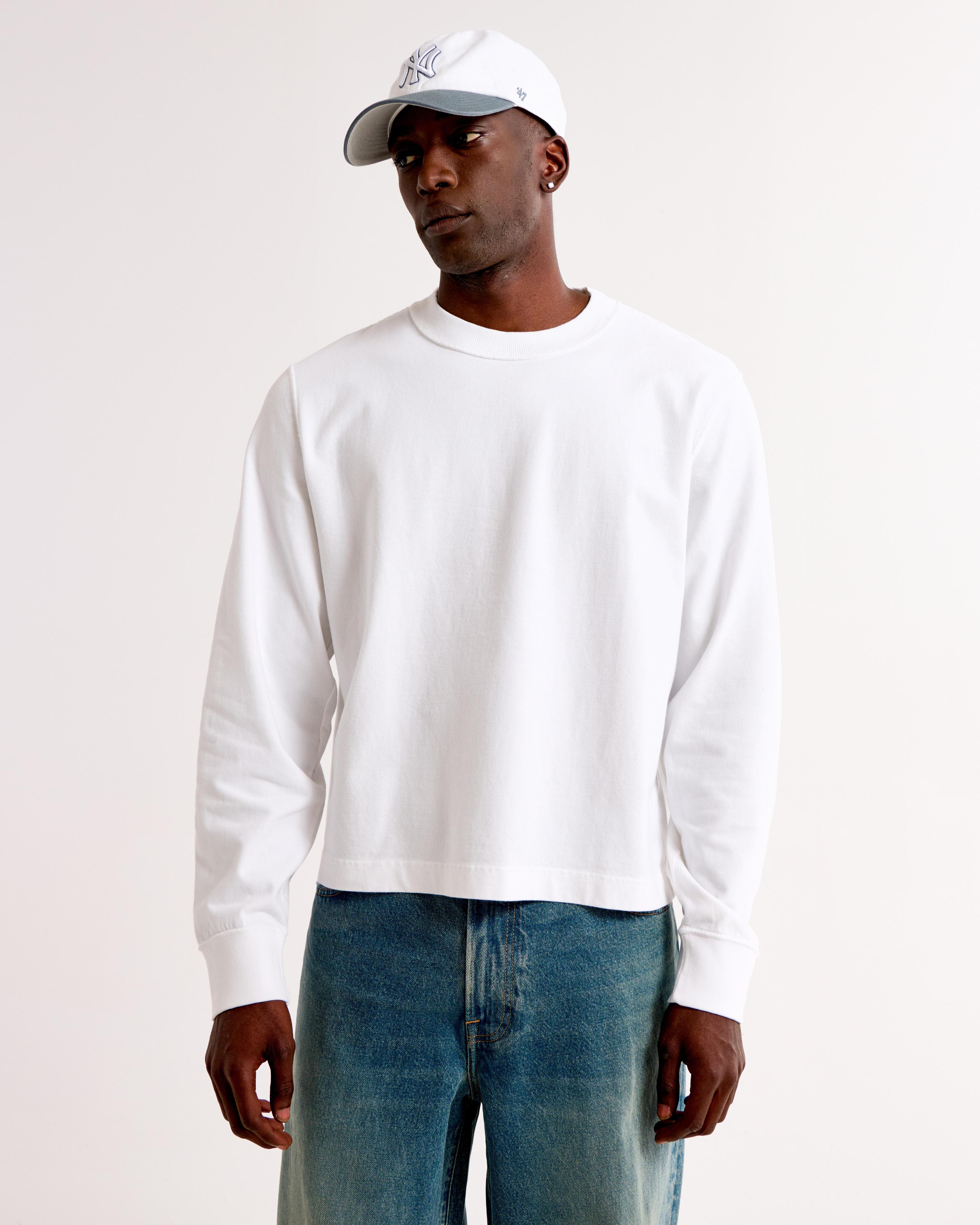 Long-Sleeve Premium Heavyweight Cropped Tee Product Image