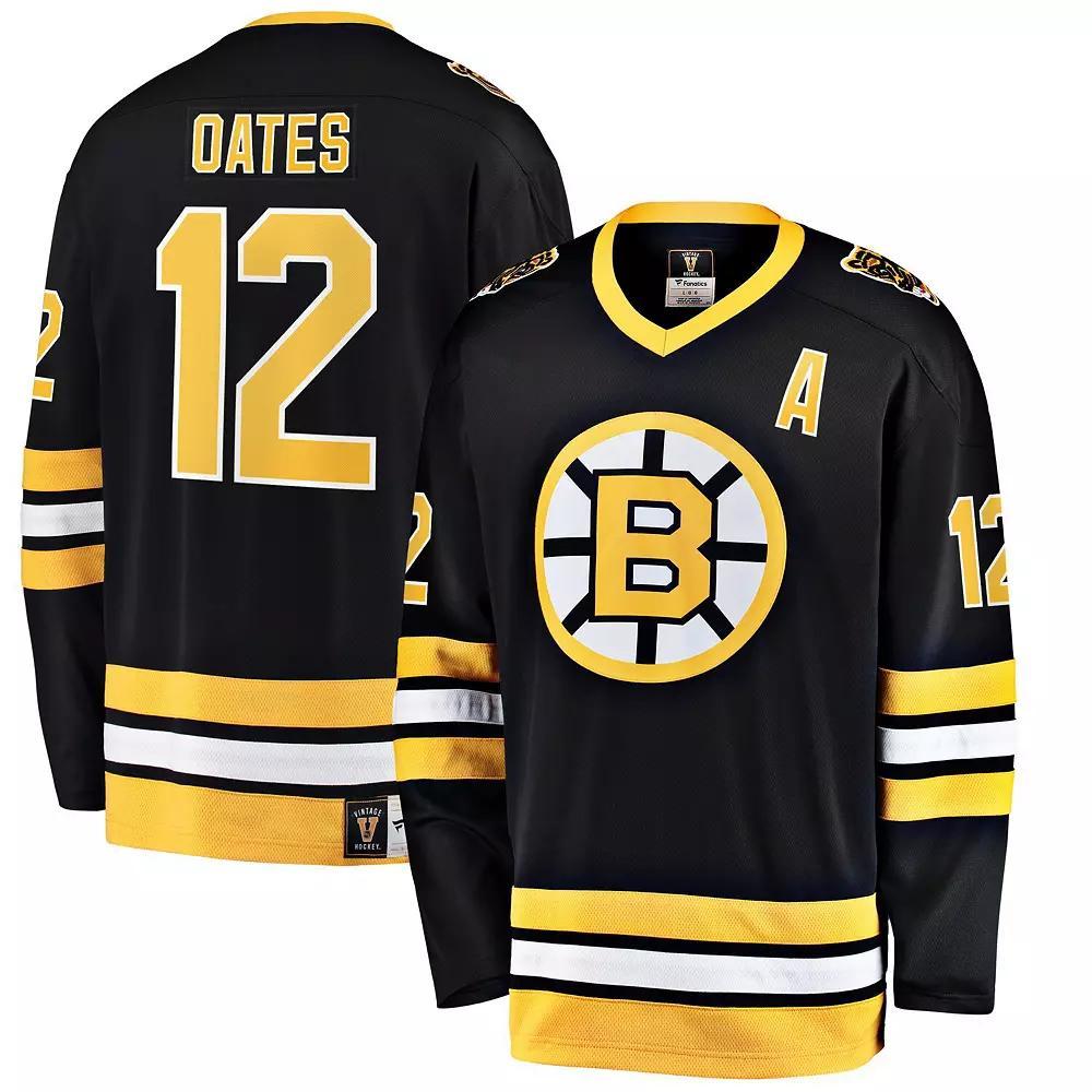 Men's Fanatics Branded Adam Oates Black Boston Bruins Premier Breakaway Retired Player Jersey, Size: Small Product Image