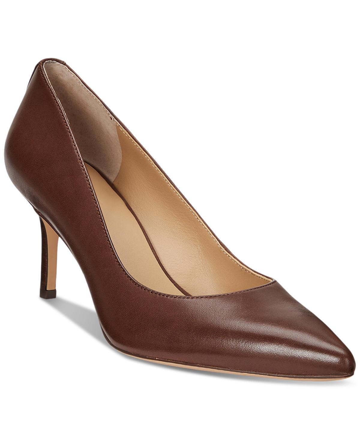 Lauren Ralph Lauren Lanette Suede Pump (Explorer Sand) High Heels Product Image