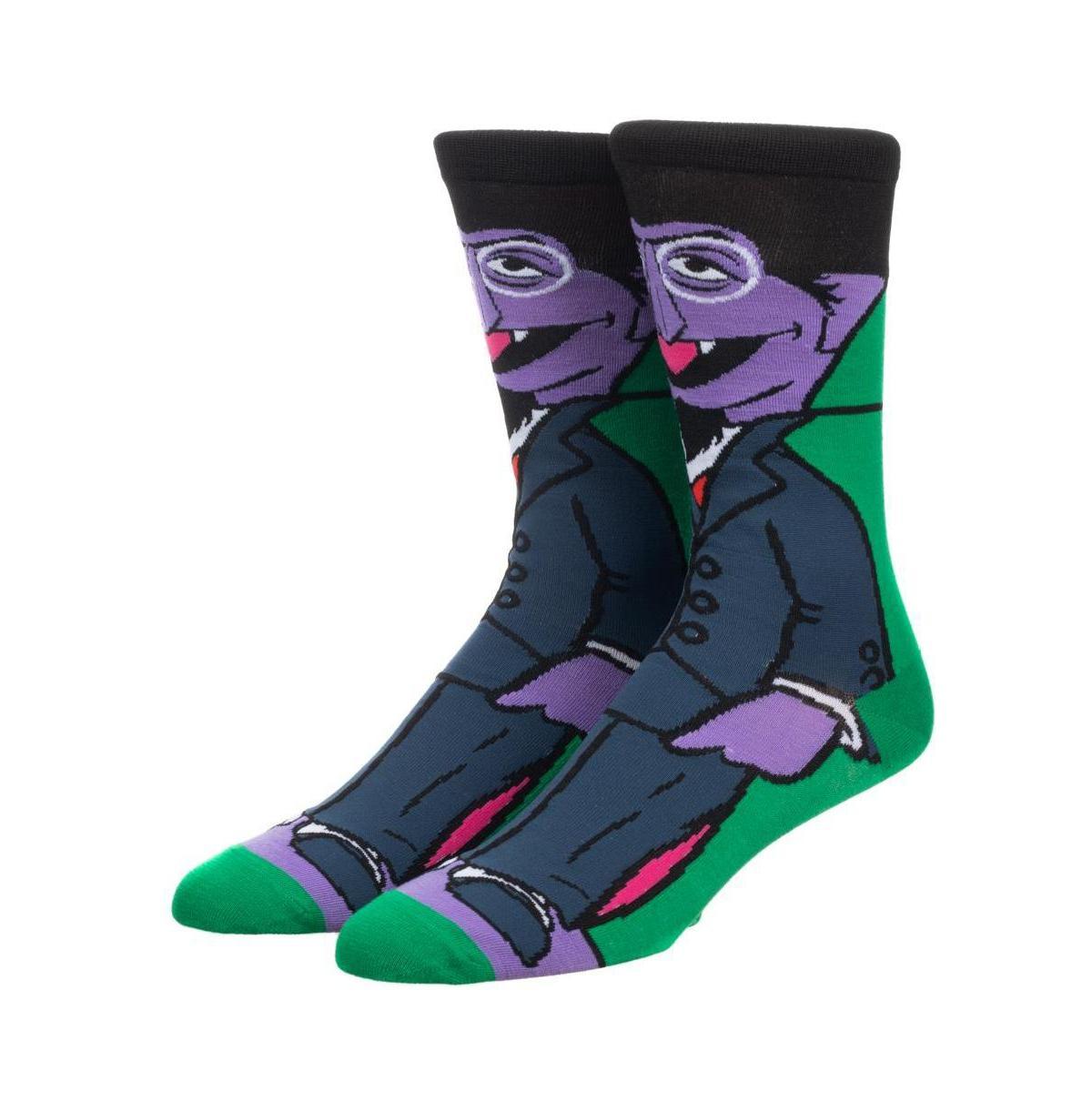 Mens Sesame Street Count Von Count Crew Socks Product Image