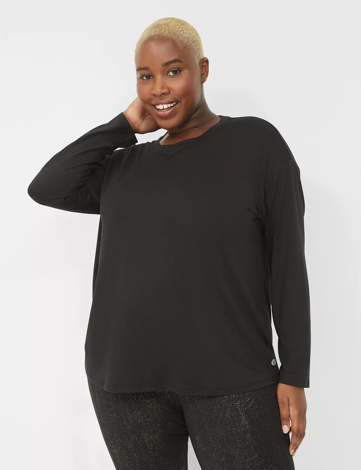 LIVI Soft Long-Sleeve Crew-Neck Recycled Tee Product Image