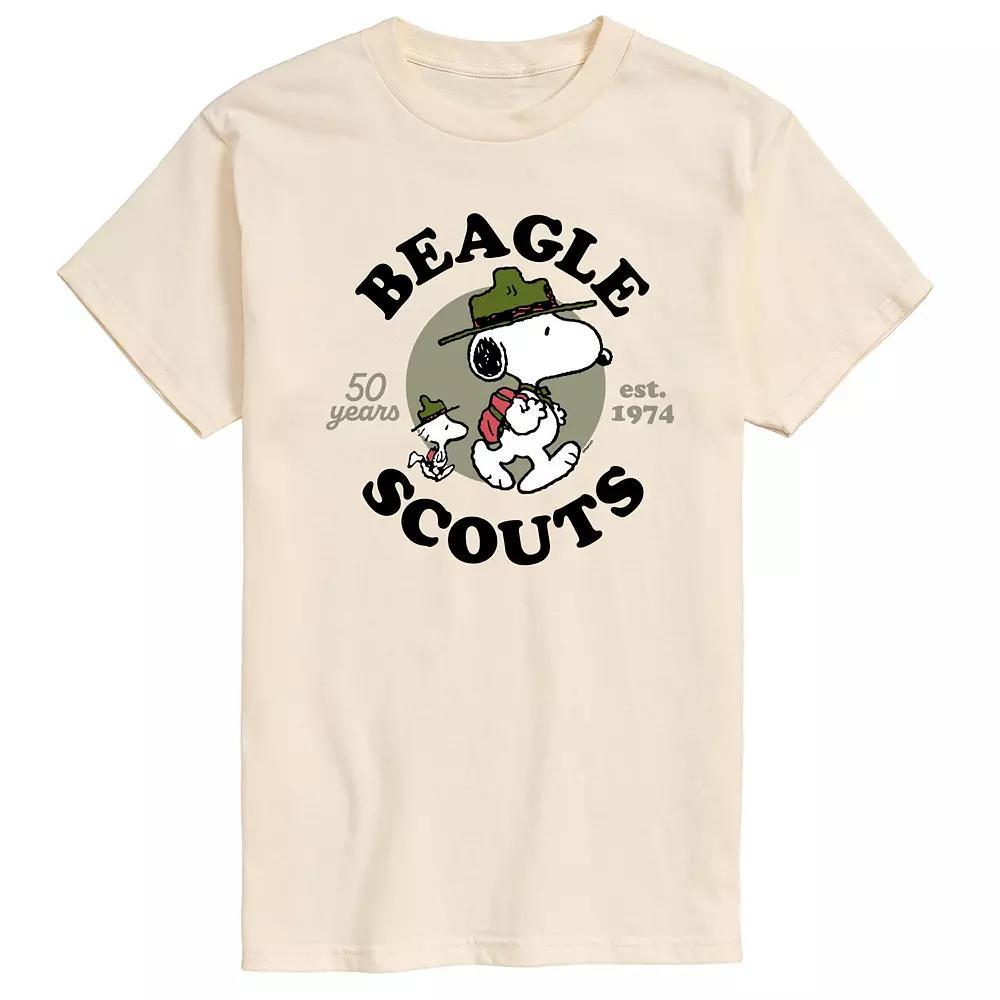 Men's Peanuts Beagle Scout Snoopy Woodstock Graphic Tee,  Product Image
