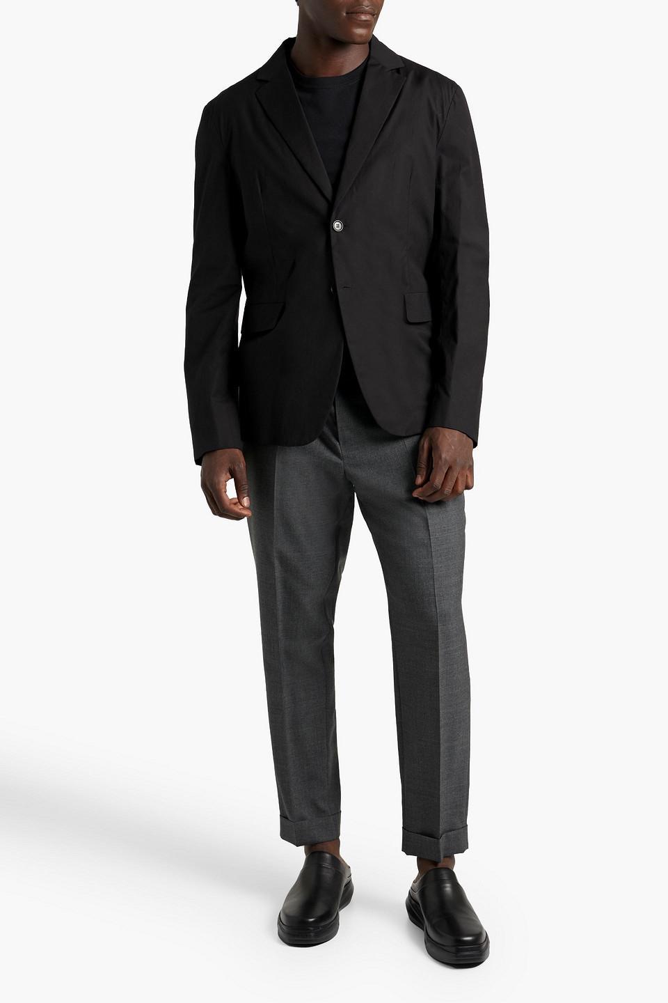 Cotton-sateen Blazer In Black Product Image