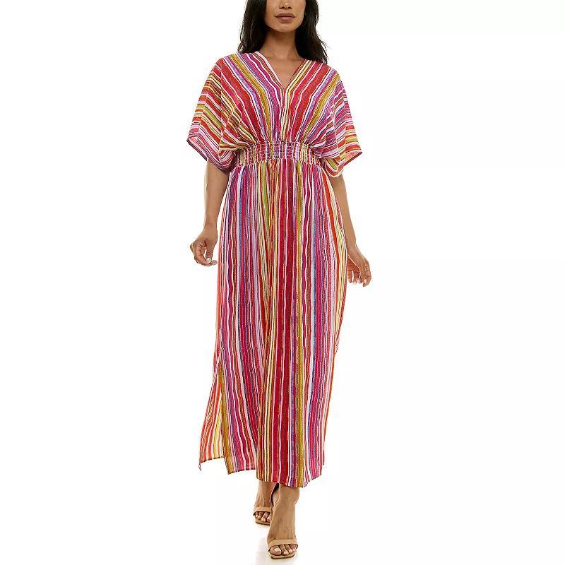 Womens Nina Leonard Goddesss Drape Maxi Dress Product Image