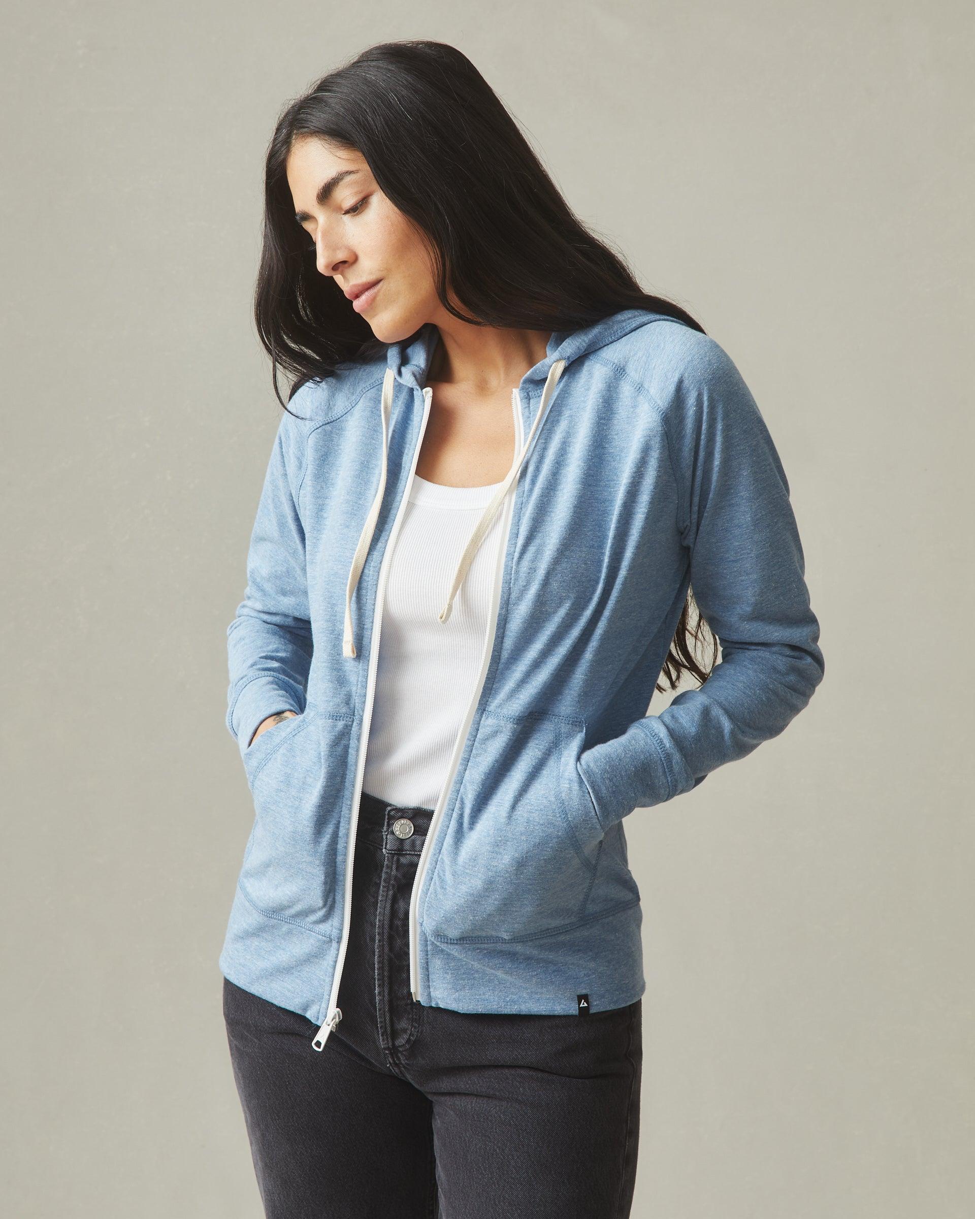 Women's Lightweight Full Zip - Blue Jay Heather Product Image