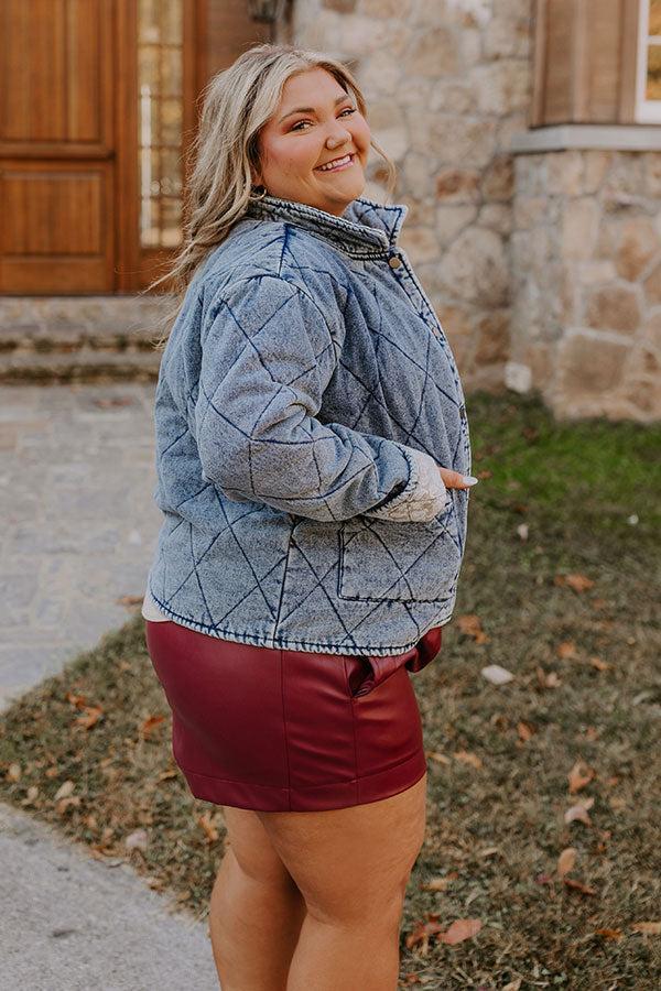 Woodland Walks Denim Quilted Jacket Curves Product Image