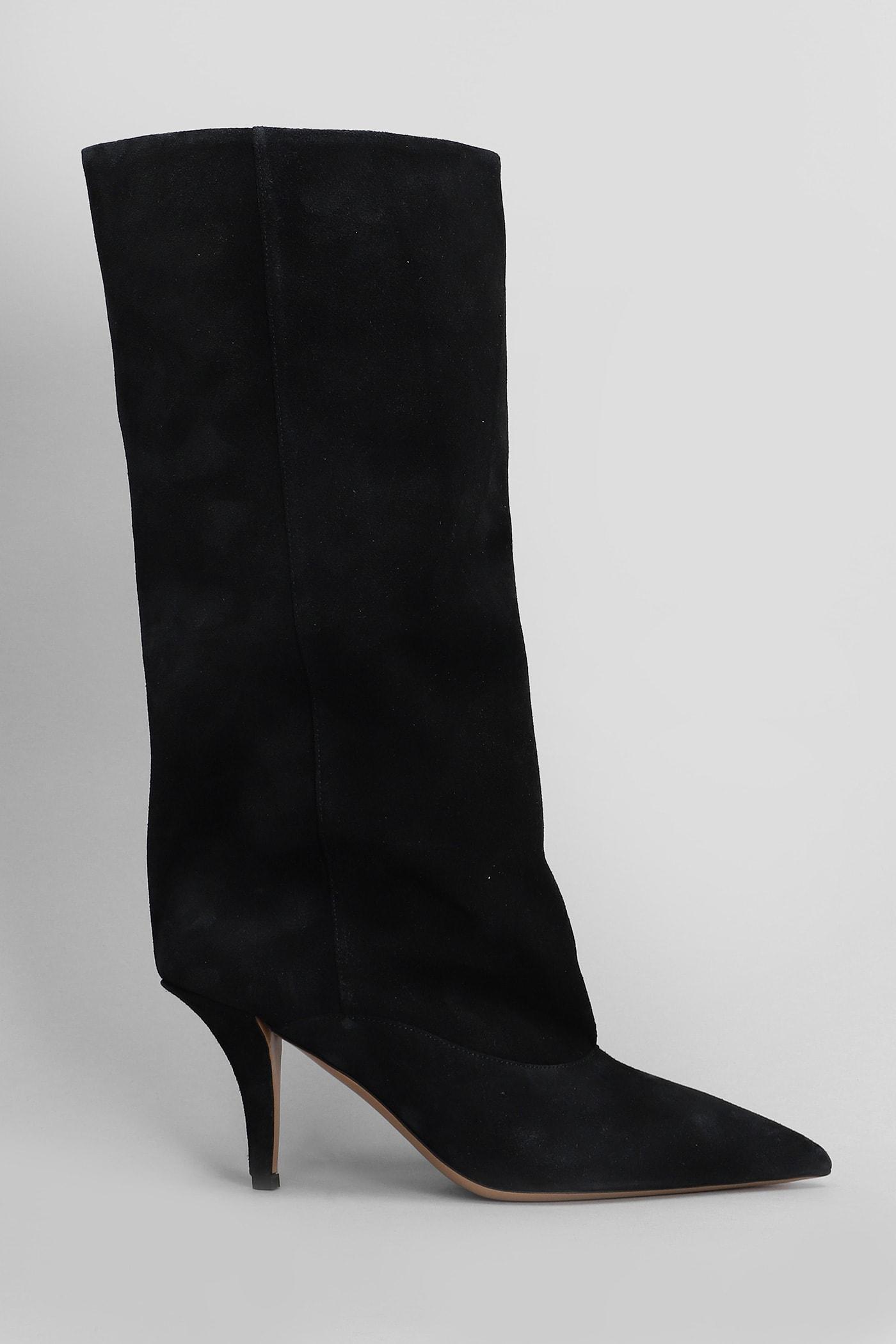 PARIS TEXAS 85mm Suede Boots In Black   Product Image