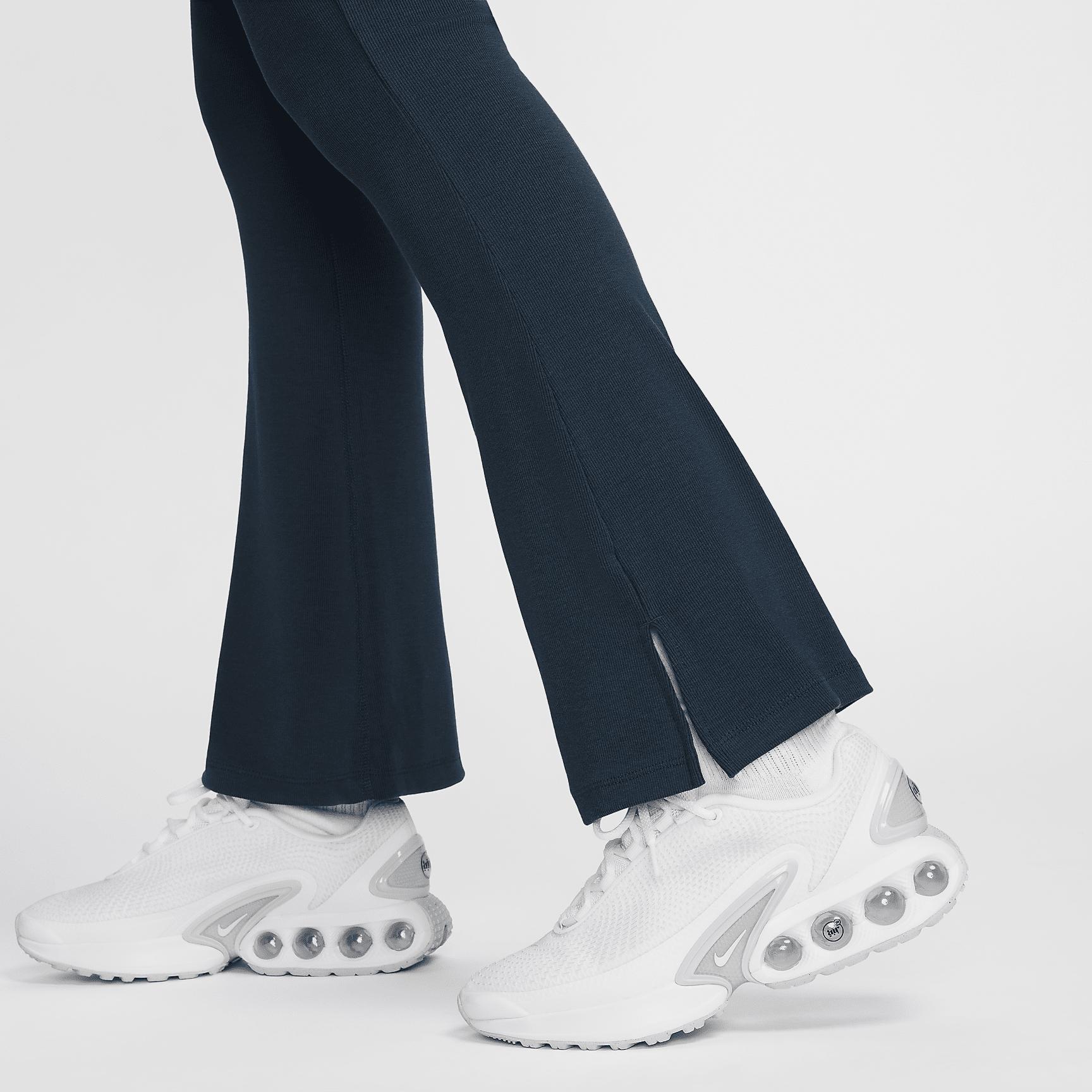 Womens Nike Sportswear Chill Knit Tight Mini-Rib Flared Leggings | FQ2113-478 Product Image
