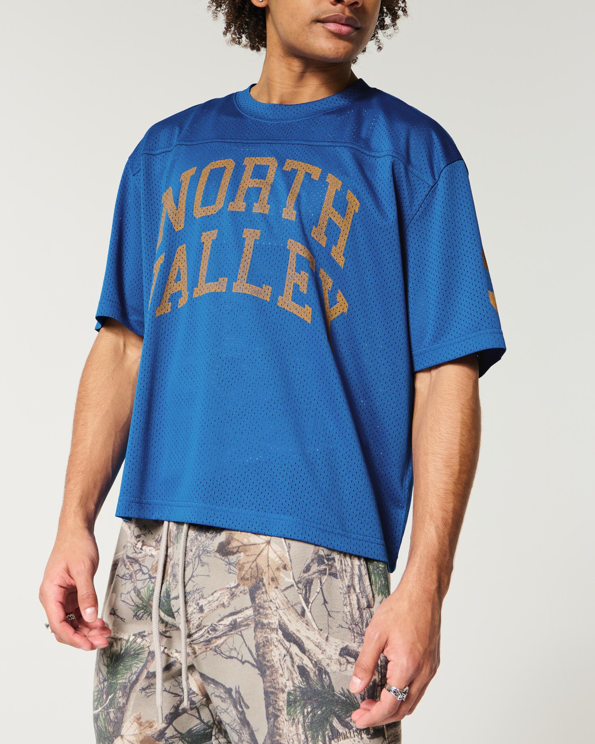 Boxy Crop Mesh Graphic Jersey Product Image