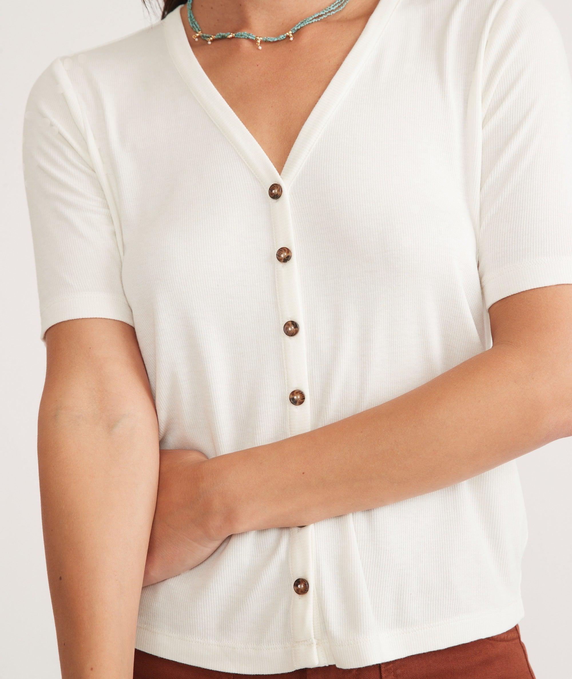 Lexi Rib Button Top Product Image