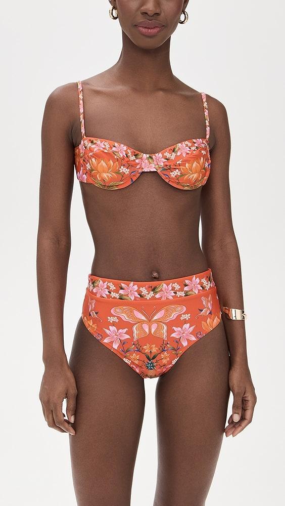 FARM Rio Nature Bloom High Waist Bikini Bottoms | Shopbop Product Image