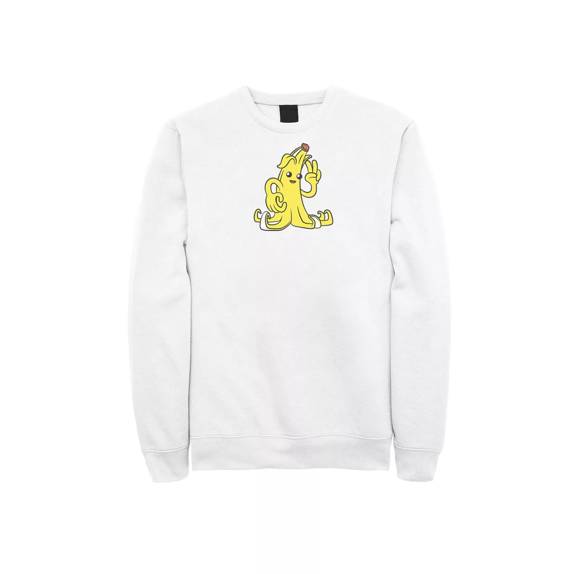 Men's Fortnite Peely Peace Sweatshirt, Size: Medium, White Product Image