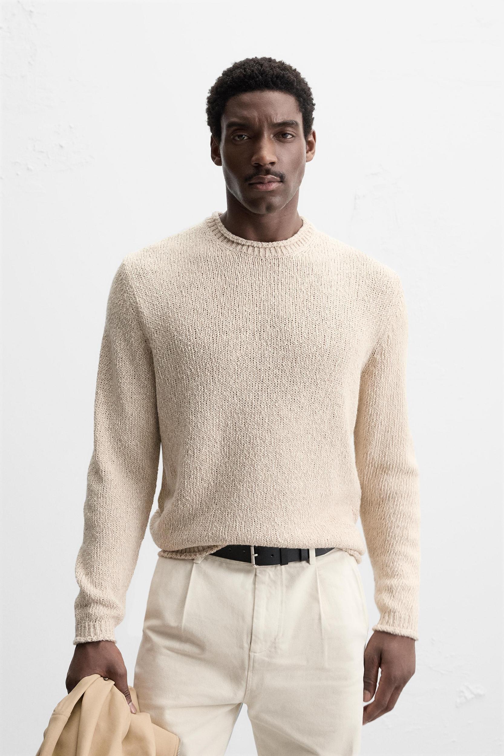 RUSTIC TEXTURED KNIT SWEATER Product Image