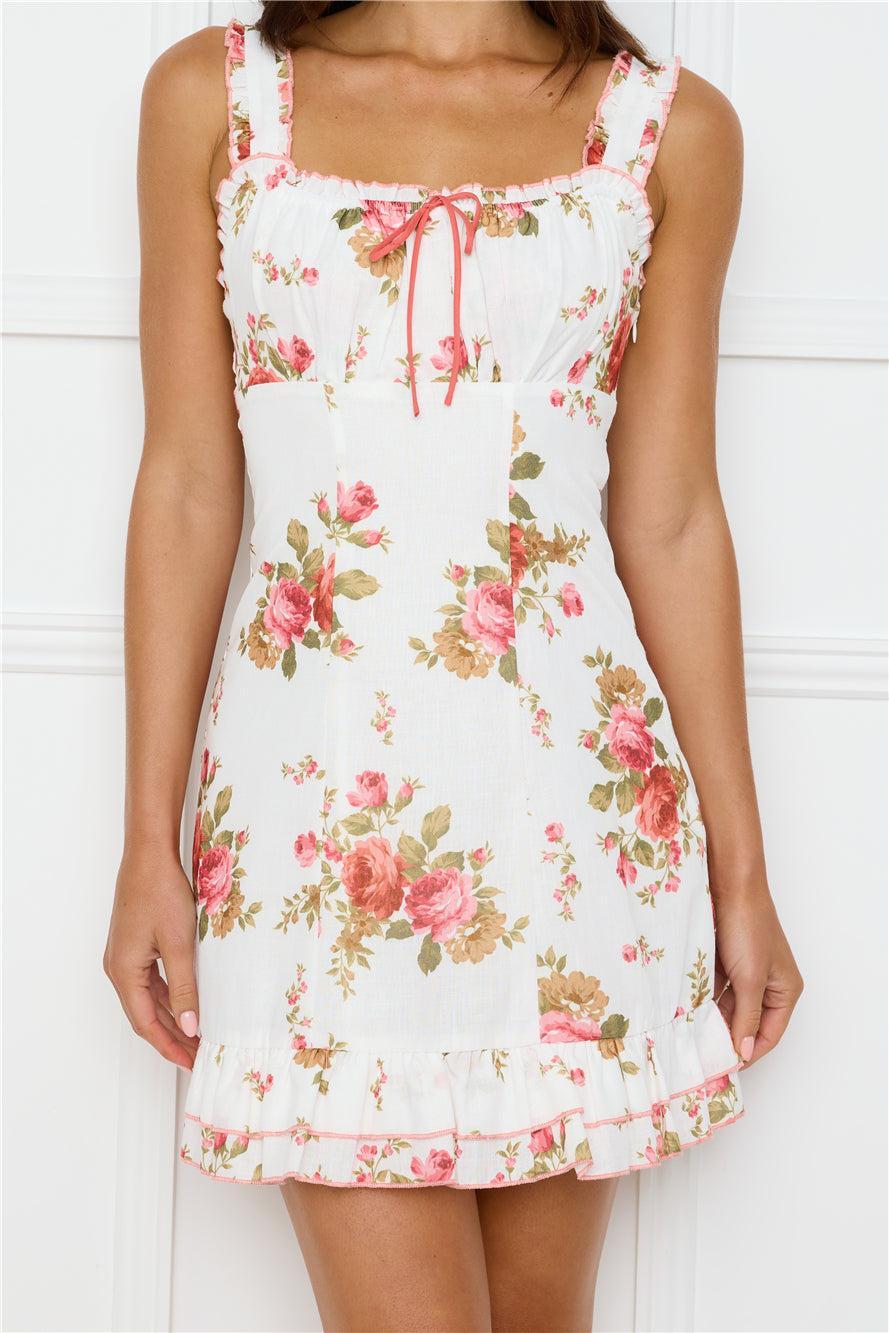 Floral Daydreams Mini Dress White Product Image