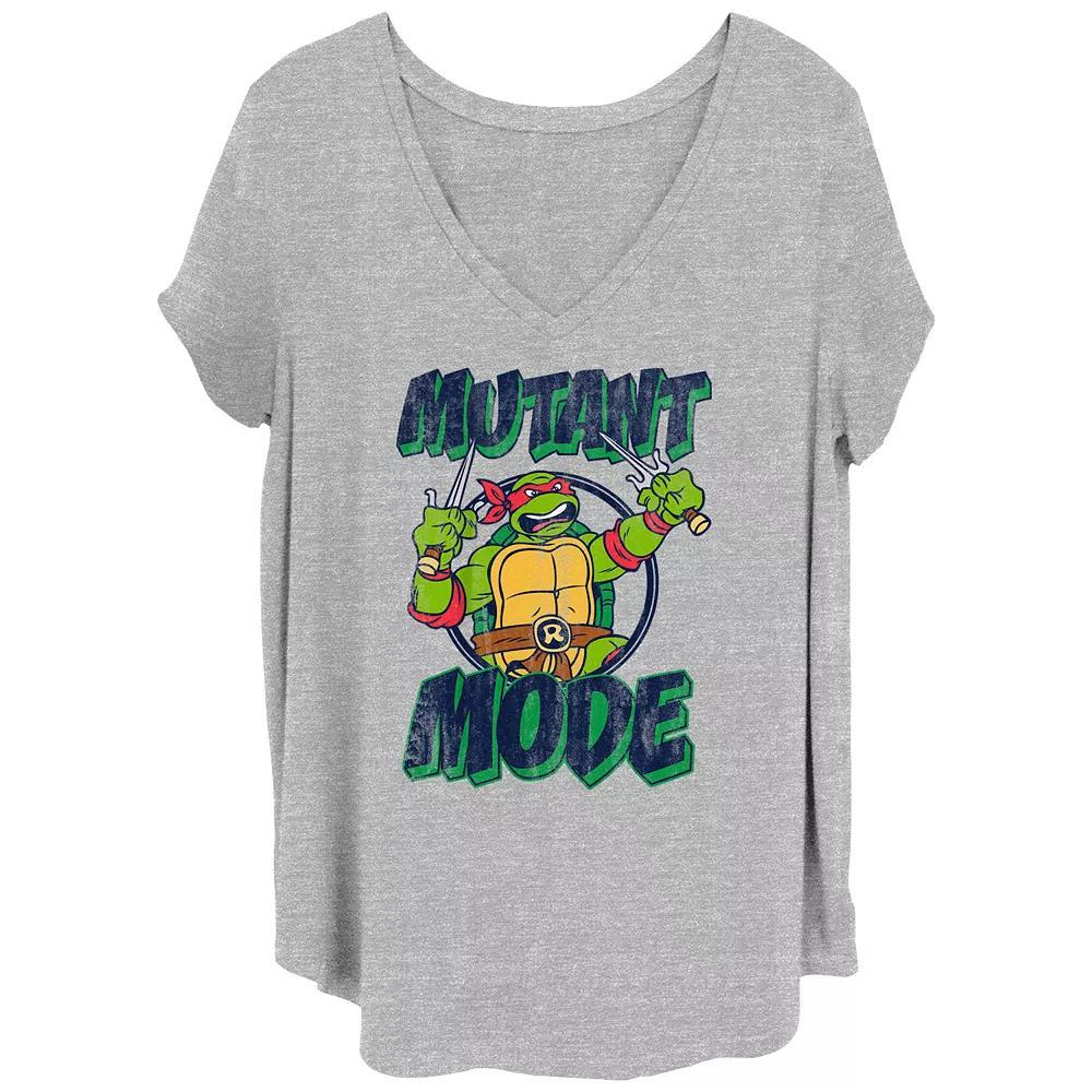 Juniors' Plus Size Teenage Mutant Ninja Turtles Mutant Mode Graphic Tee, Women's, Size: 1XL, Grey Gray Product Image