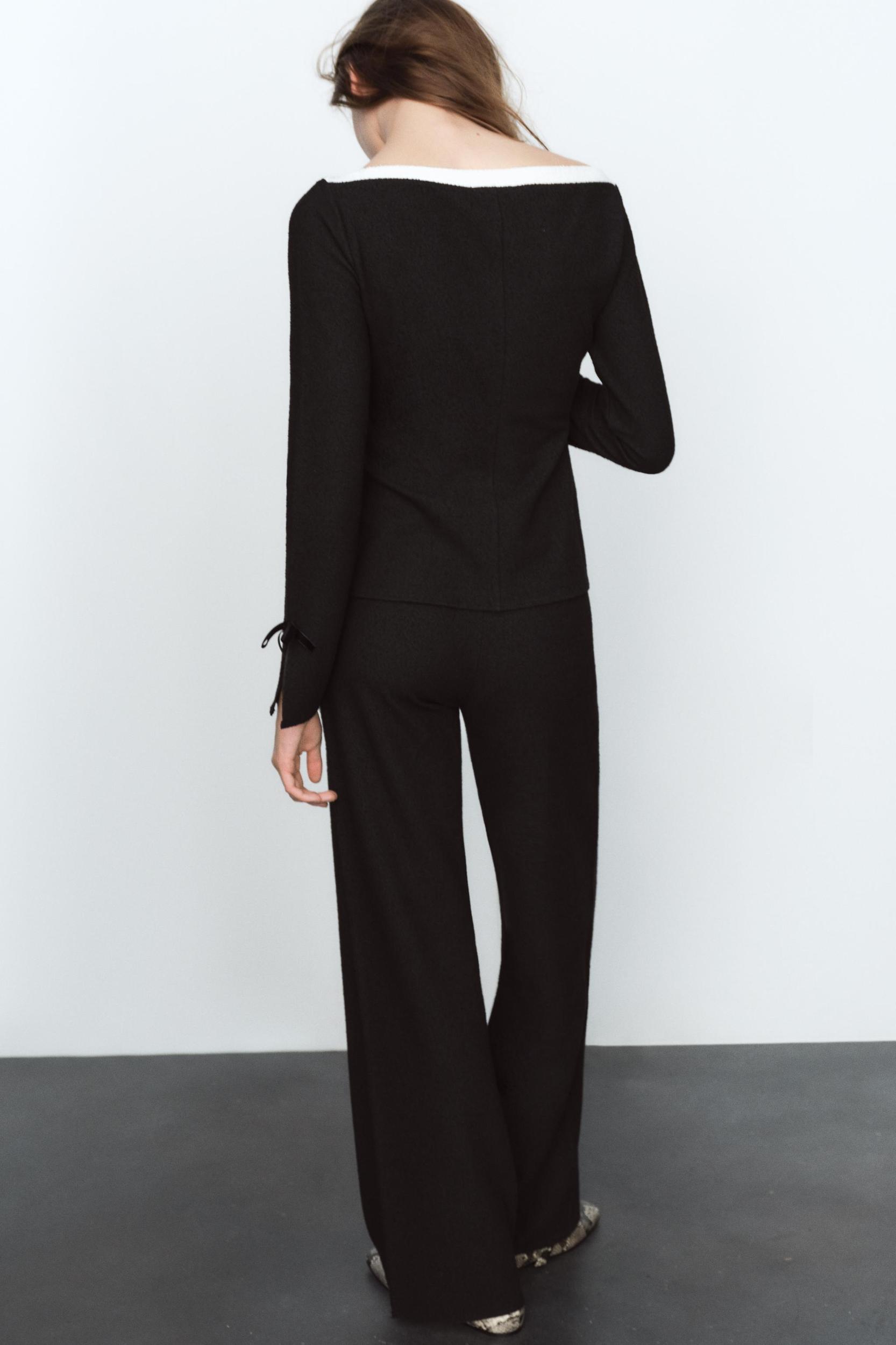 BOUCLÉ BOW PANTS Product Image