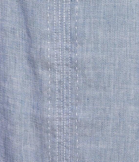 Tommy Bahama Palm-A-Dora Linen Blend Twill Split Neck Sheath Dress Product Image