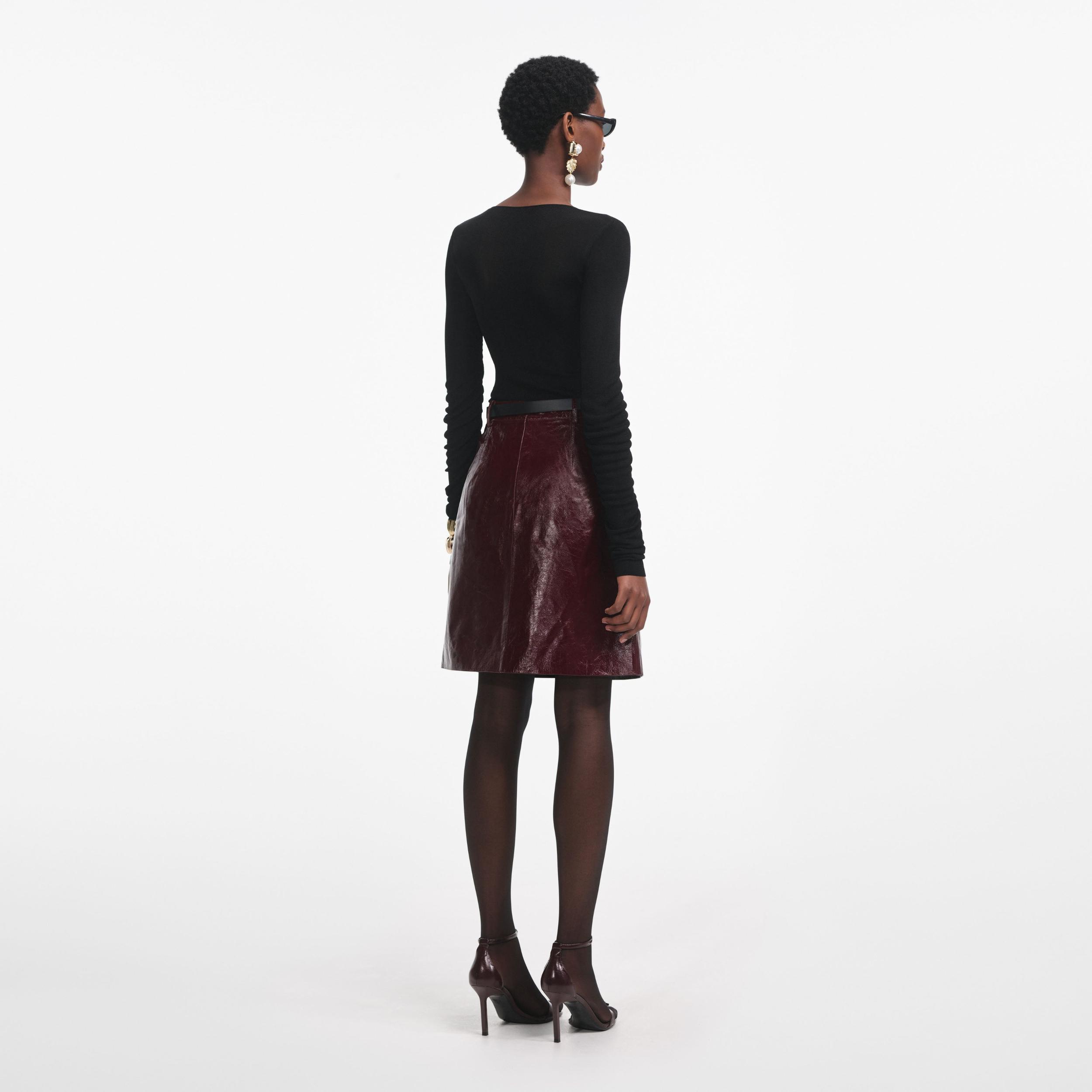 Black Viscose Knit Top Product Image