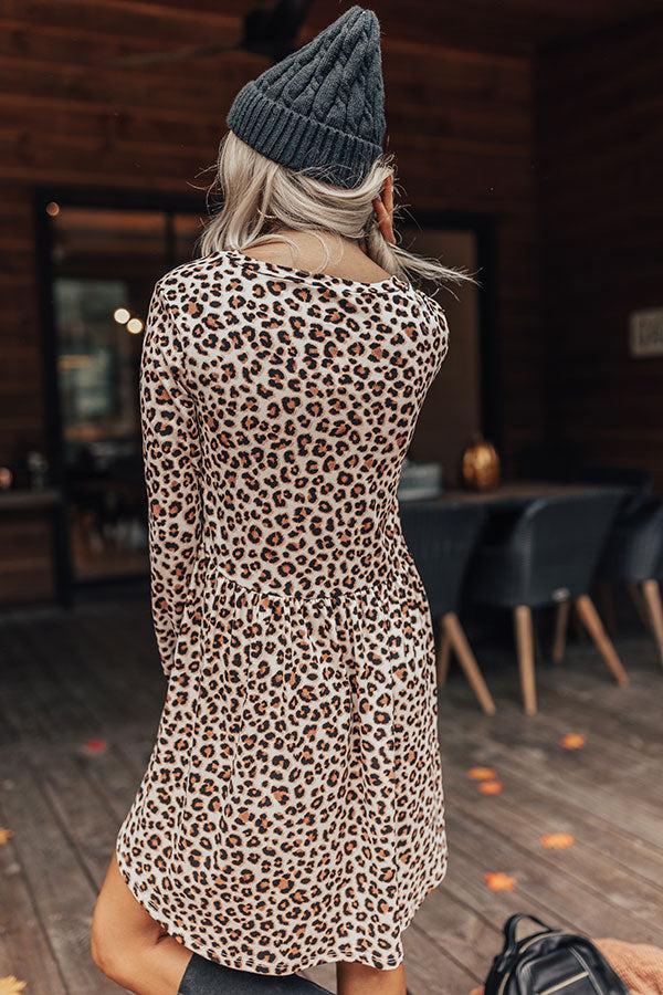 Running Wild Leopard Dress In Cream Product Image