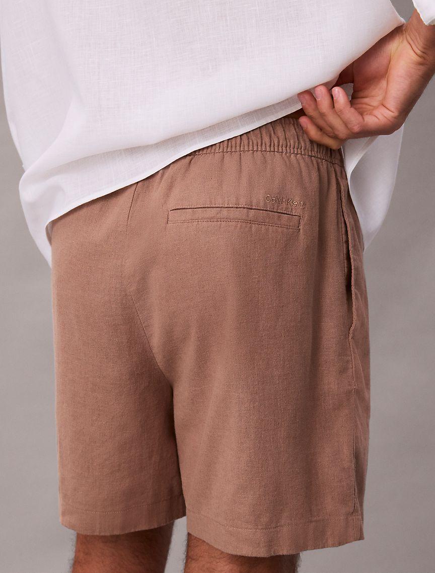 Linen Cotton Pull-On Shorts Product Image
