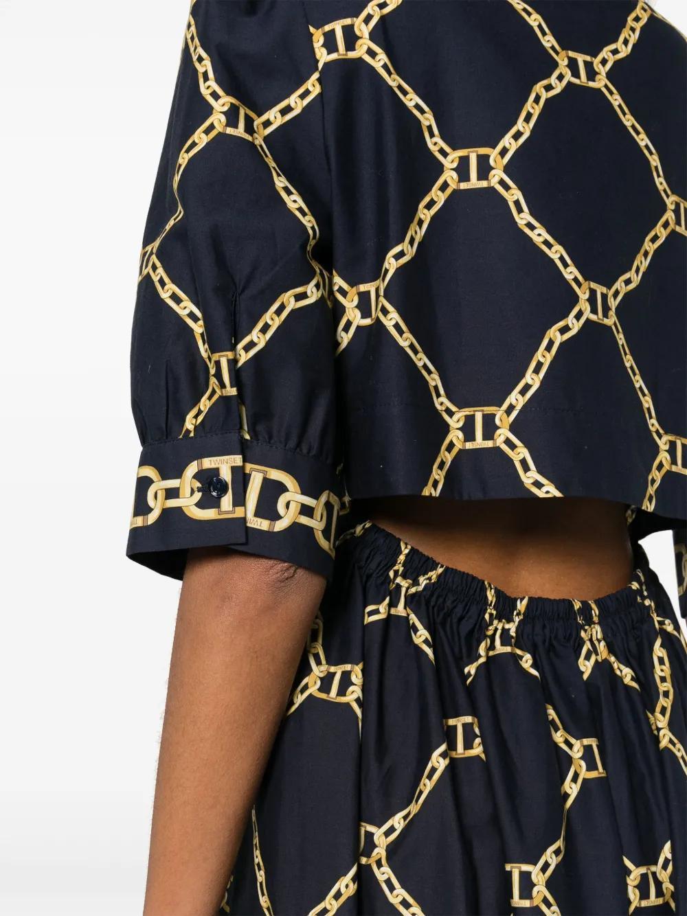 chain-ling print midi dress Product Image