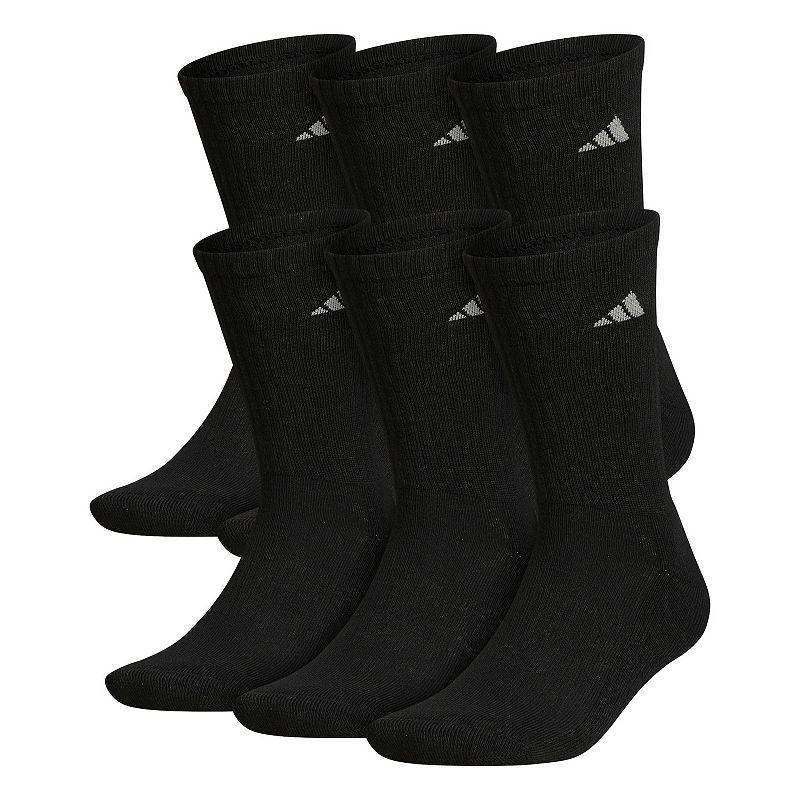 Mens adidas 6-pack Athletic Cushioned Crew Socks Product Image