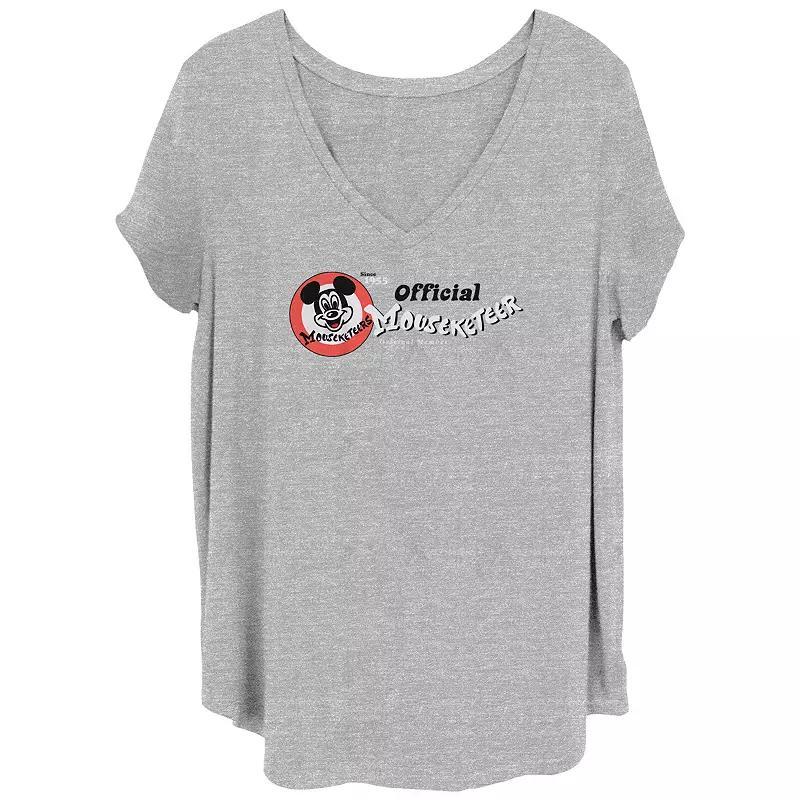Disney's 100th Anniversary Women's Mickey Mouse Club Official Mouseketeer 1955 V-Neck Tee, Girl's,  Product Image