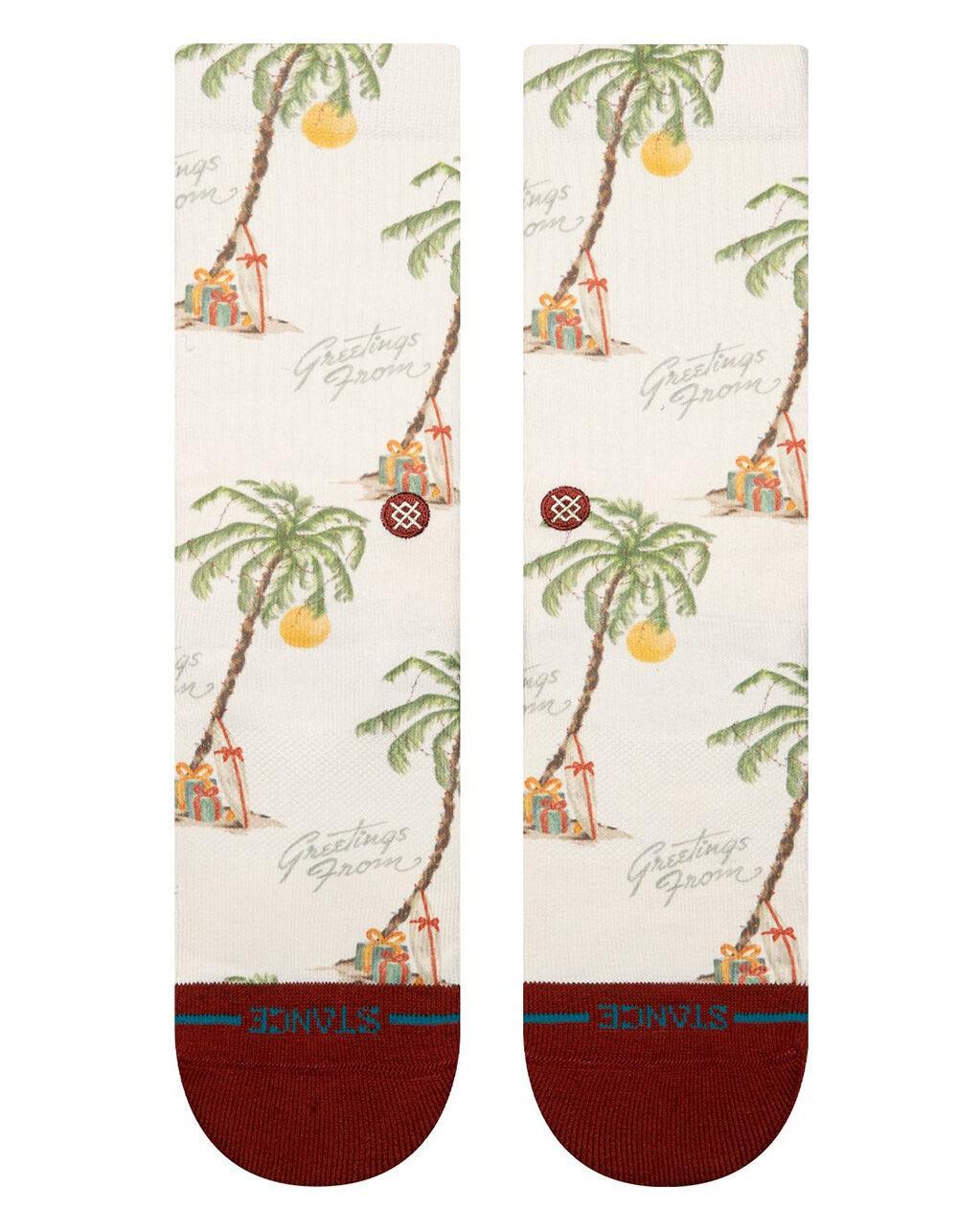 STANCE Greetings From Mens Crew Socks - NATURAL Product Image