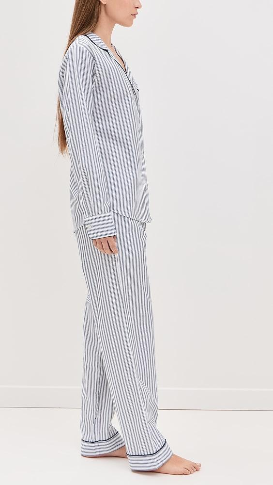 Petite Plume French Ticking Twill Pajamas | Shopbop Product Image