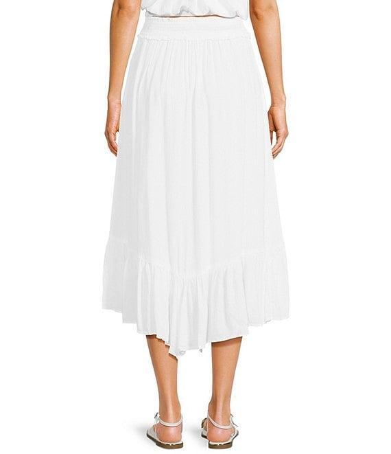 Angie Coordinating Ruffle High-Low Hem Maxi Skirt Product Image