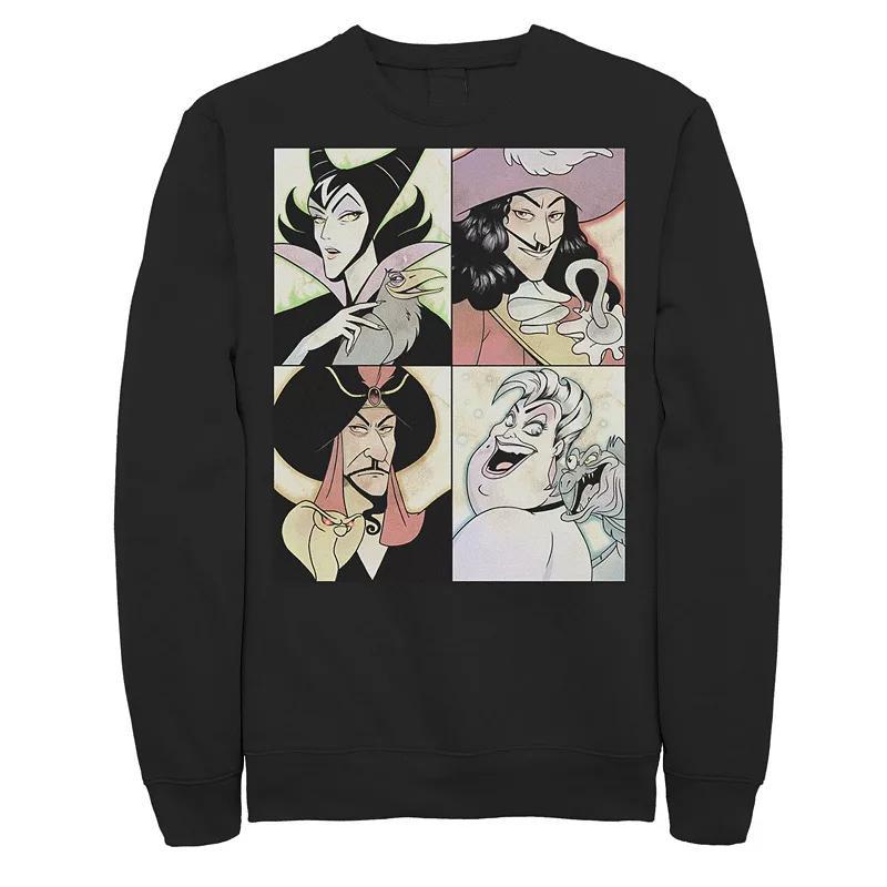 Disney Villains Maleficent, Captain Hook, Jafar, Ursula Men's Anime Sweatshirt, Size: Small, Black Product Image