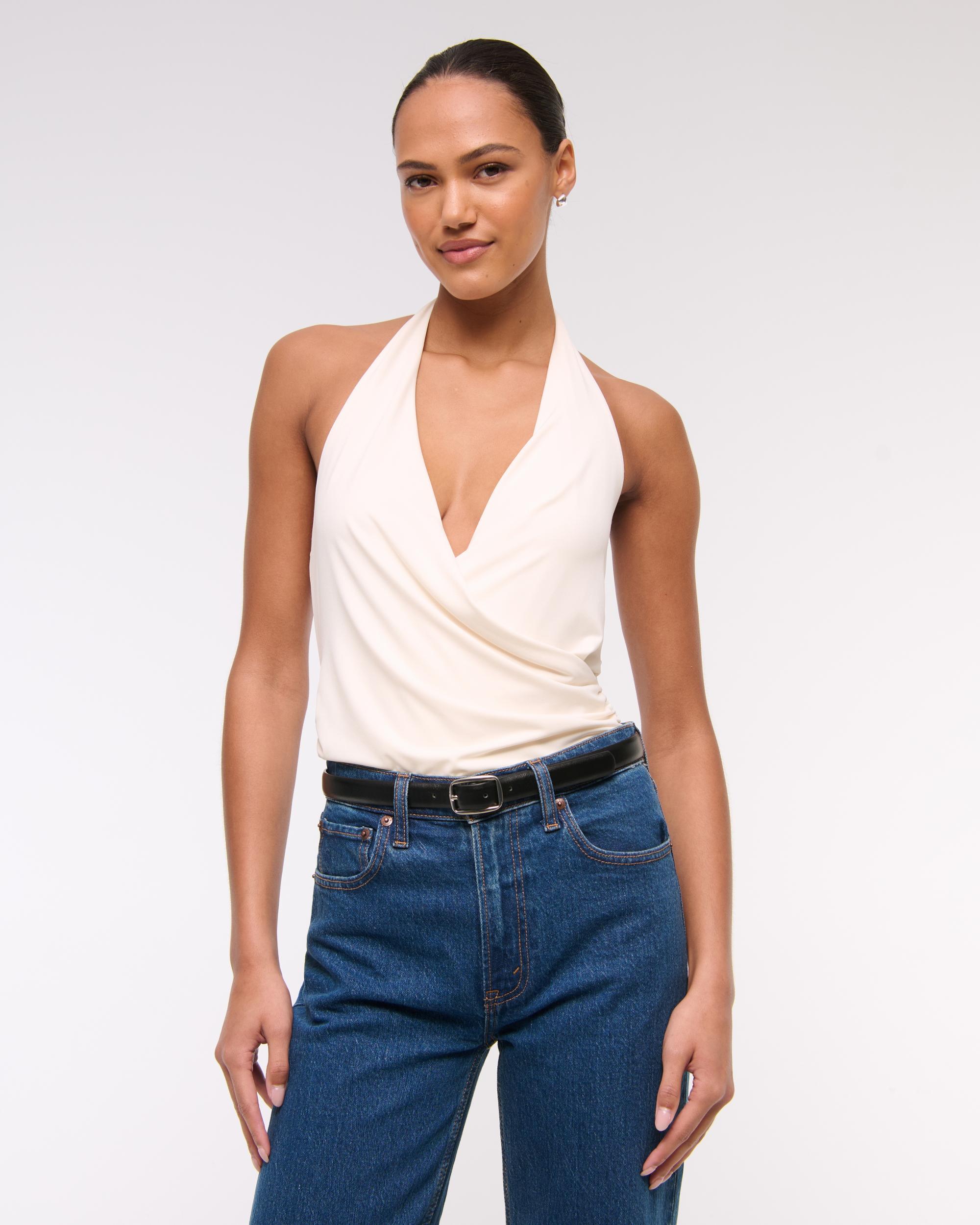 Draped Plunge Bodysuit Product Image