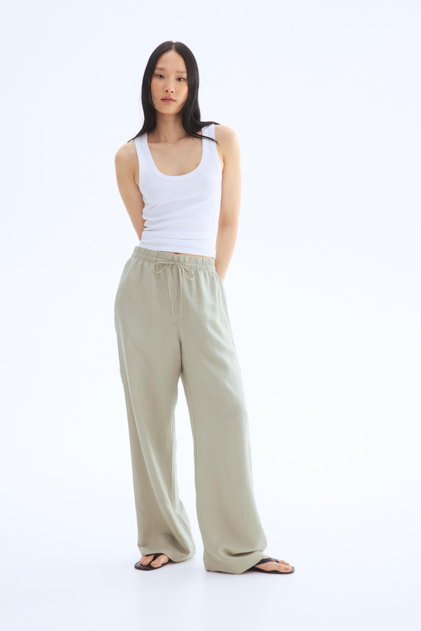 Linen-Blend Pants Product Image