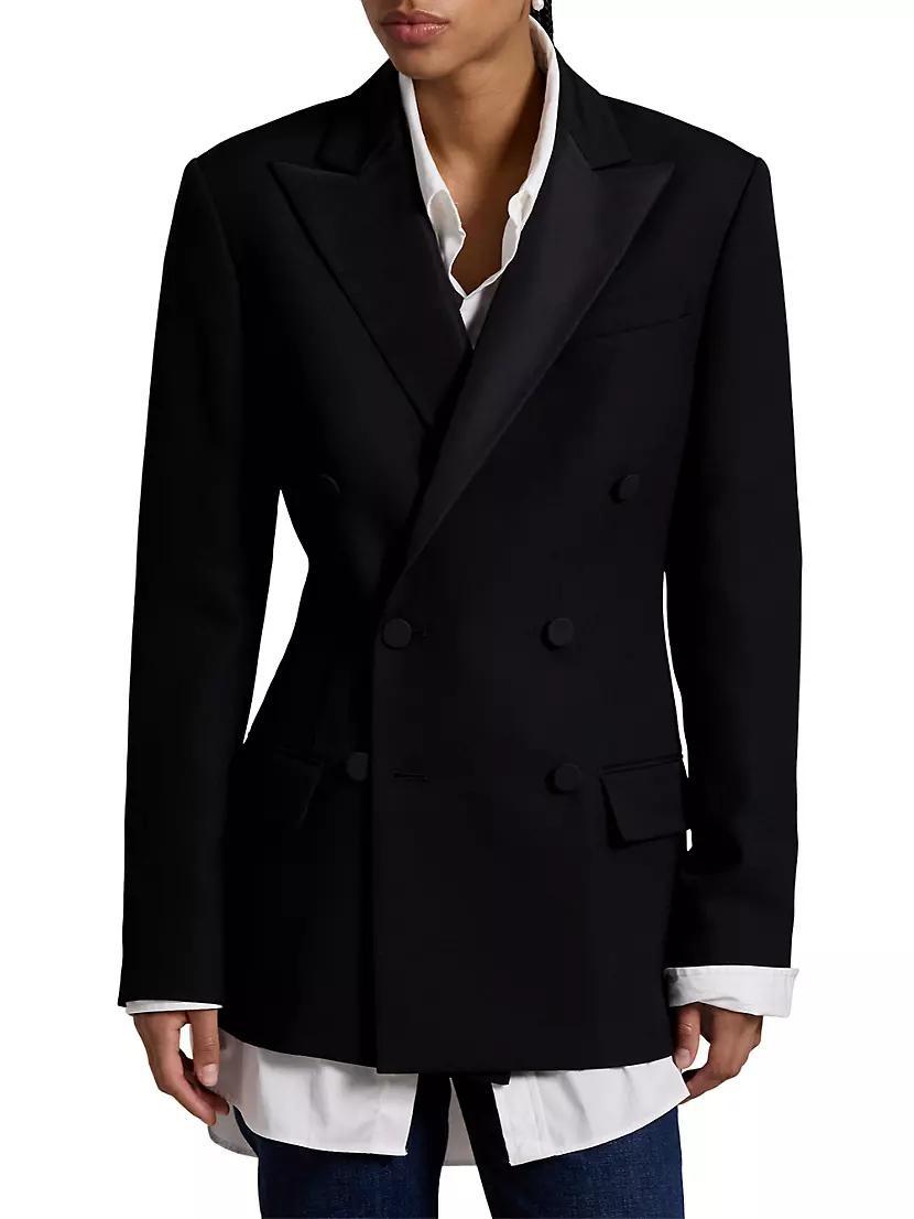 Womens Wool Double-Breasted Blazer Product Image