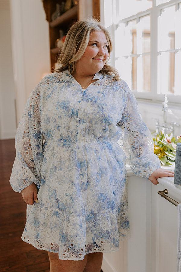 Sunday in St. Cloud Eyelet Mini Dress Curves Product Image