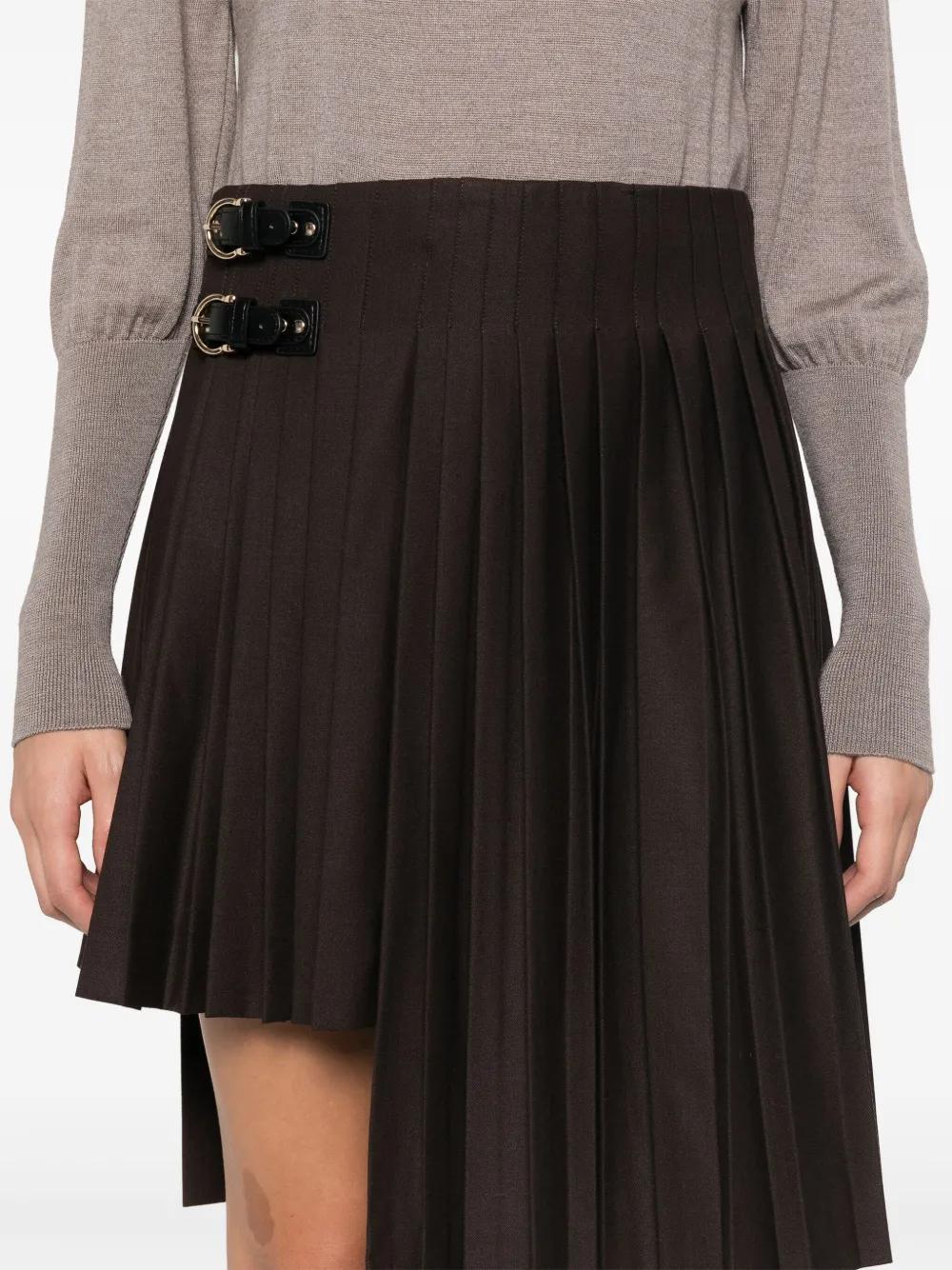 asymmetrical pleated mini skirt Product Image