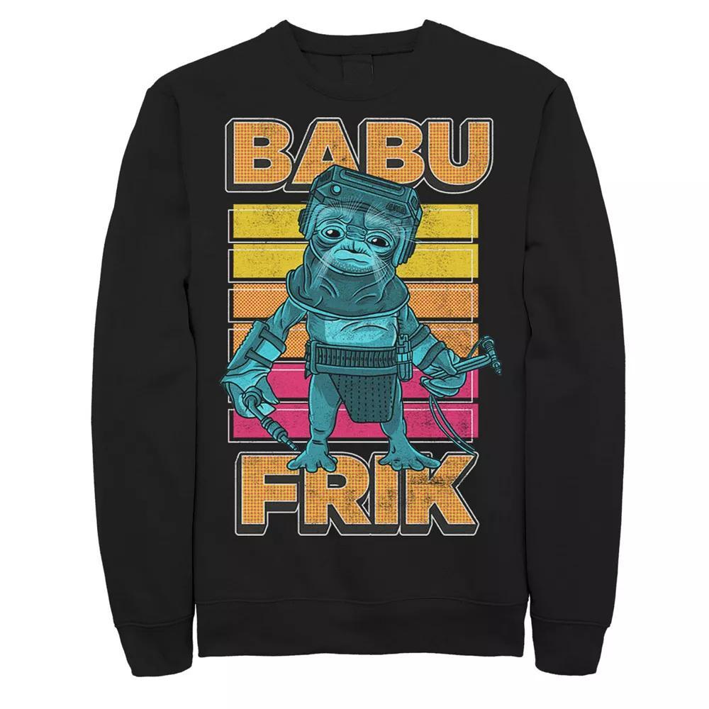 Men's Star Wars The Rise Of Skywalker Babu Frik Pop Art Portrait Sweatshirt,  Product Image