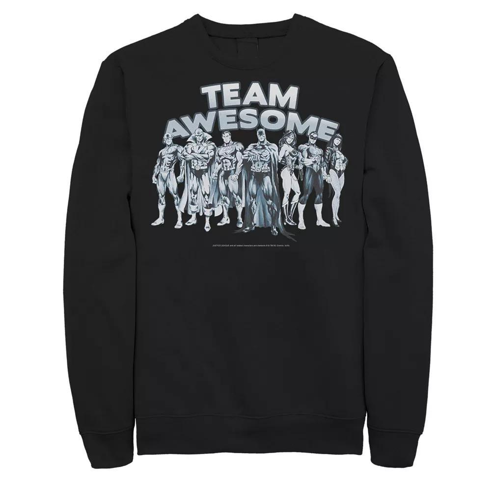 Men's DC Comics Justice League Team Lineup Sweatshirt, Size: XXL, Black Product Image