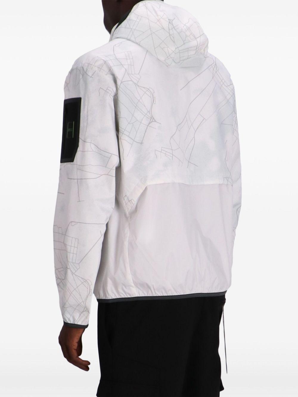 HUGO BOSS Graphic-print Jacket In White Product Image