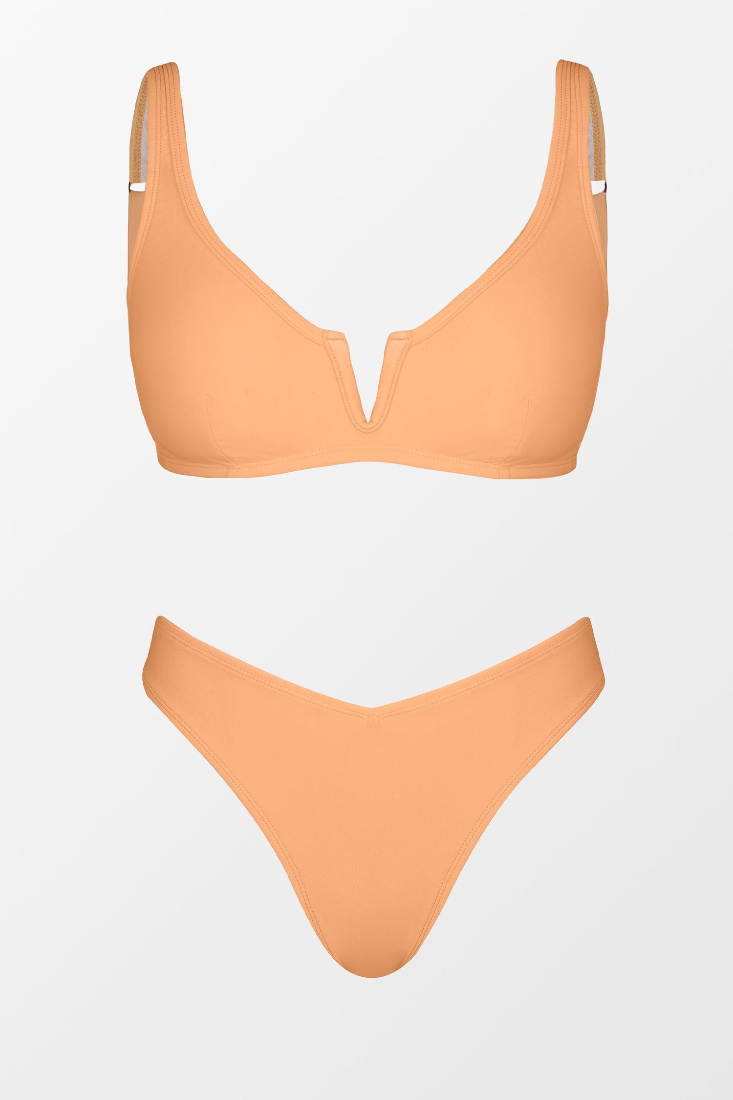 X STASSIE Oasis Chiffon Bralette & V-Cut Cheeky Bikini Set Product Image