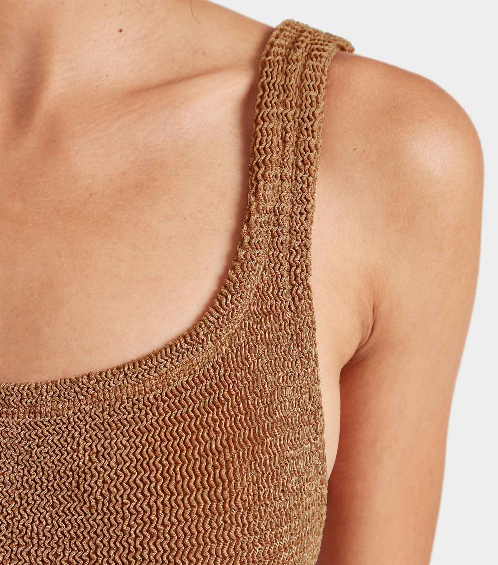 Square Neck Swim - Metallic Cocoa Product Image