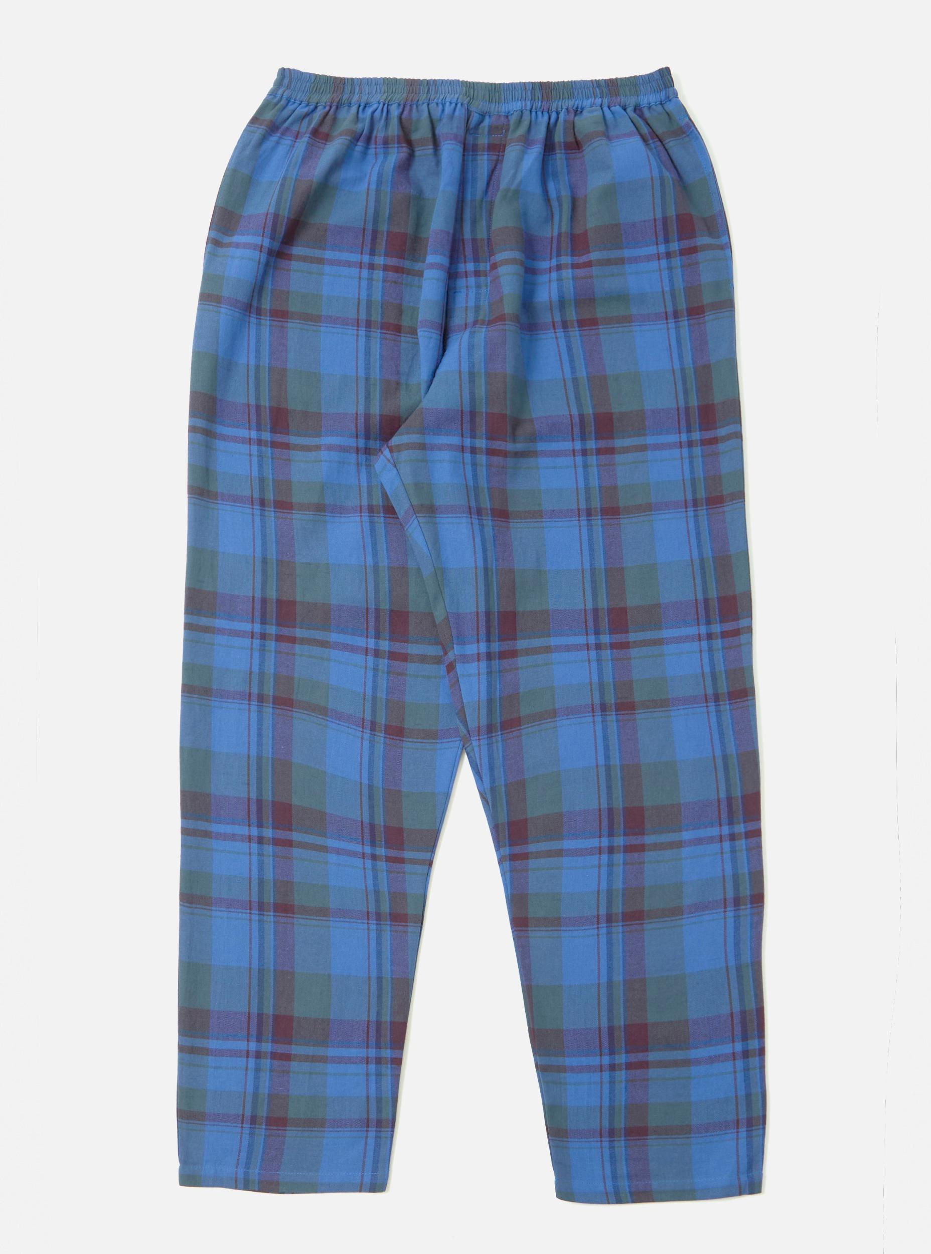 Blue Kip Check Long Pyjama Set Product Image