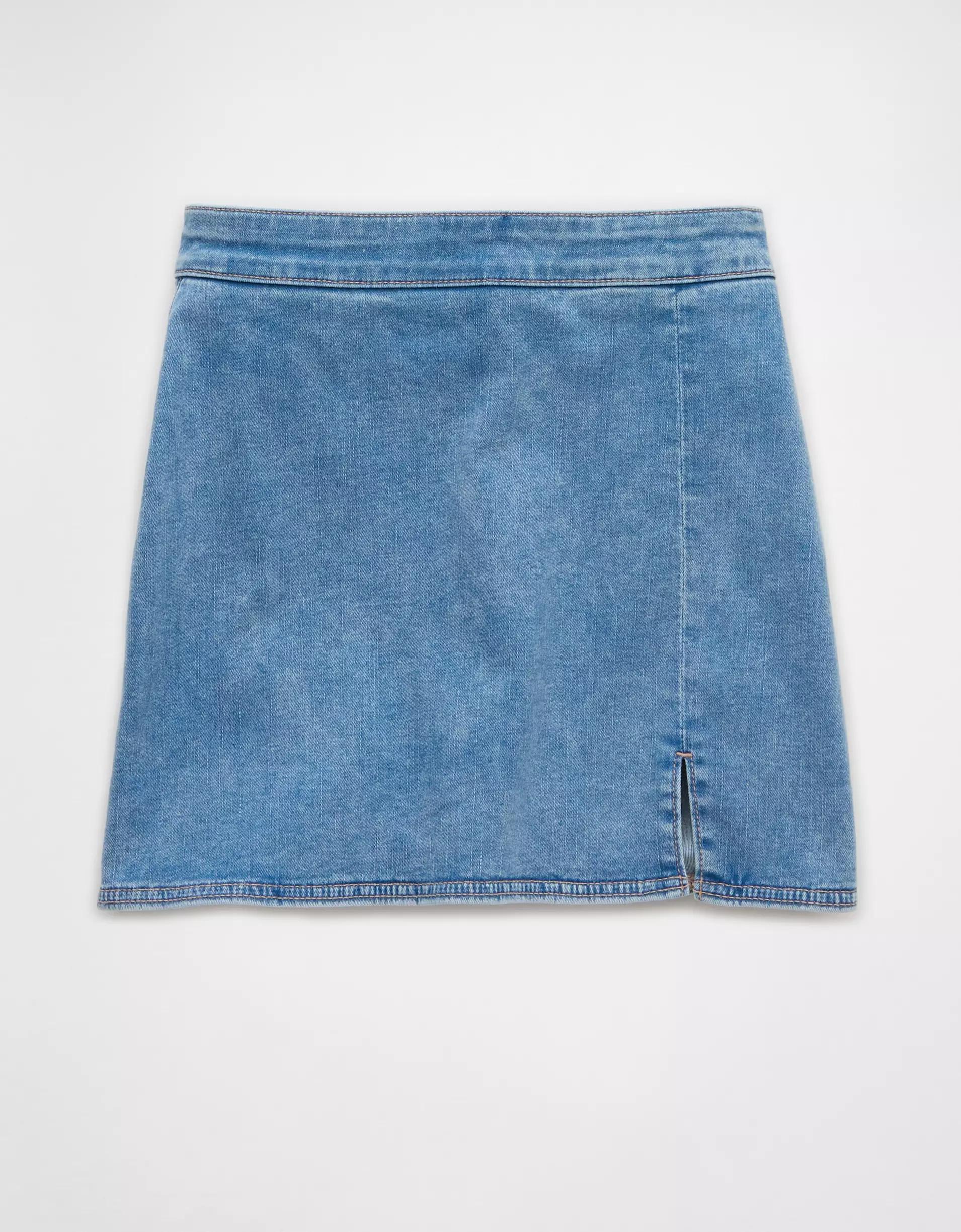 AE Next Level High-Waisted Denim Skort Product Image